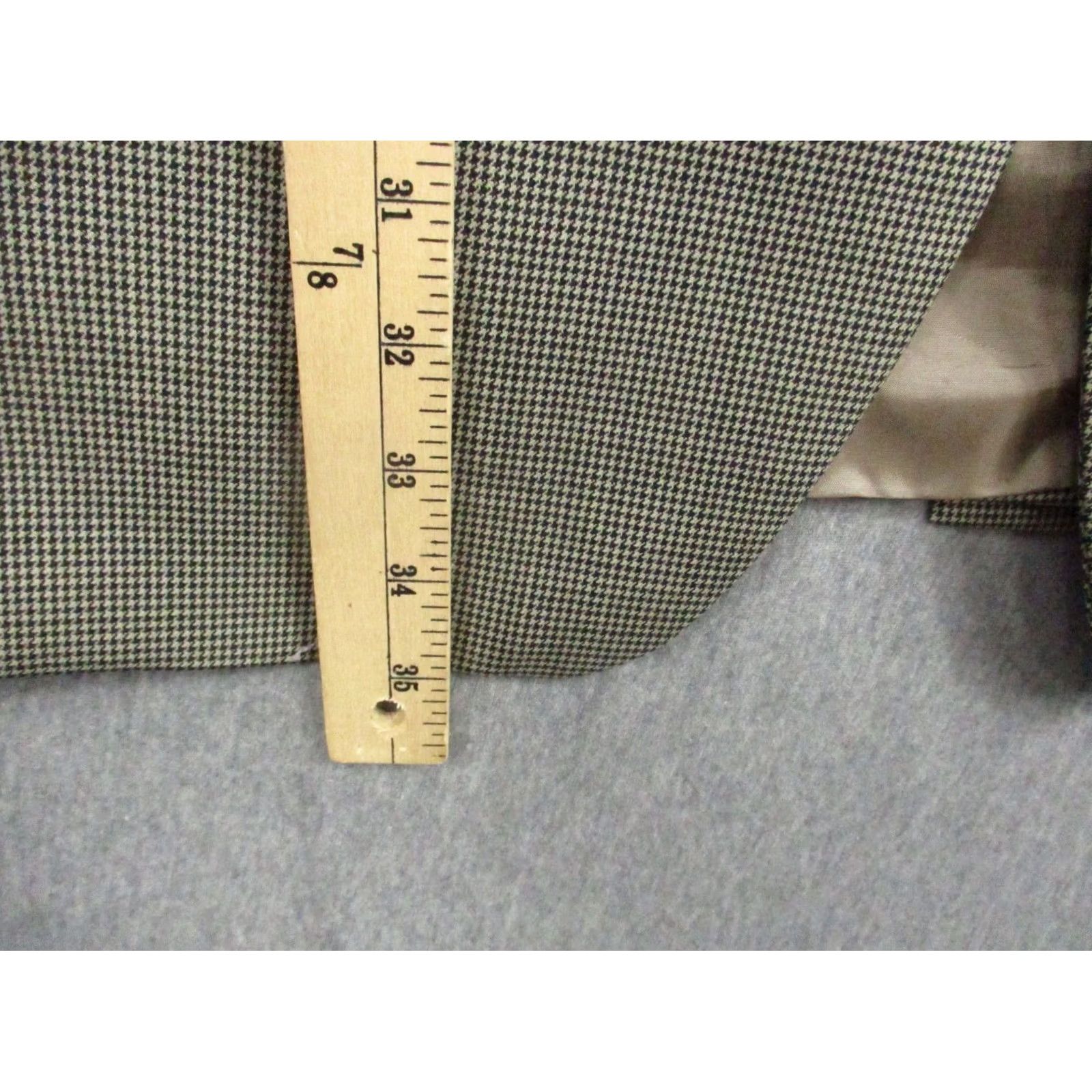 Ralph Lauren LAUREN RALPH LAUREN Wool Cashmere Blazer Jacket 48 L Houndstooth EUC Size 48R - 7 Thumbnail