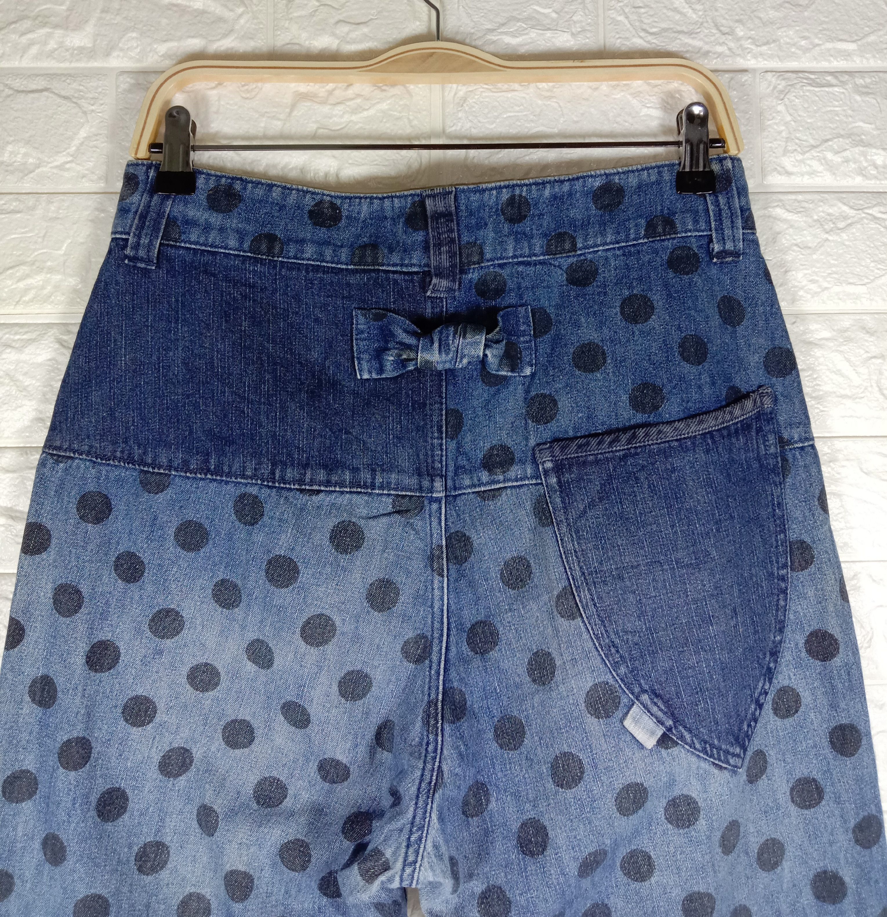 Japanese Brand Vintage Japanese Pou Dou Dou Polkadot Jeans Size 31" - 2 Thumbnail