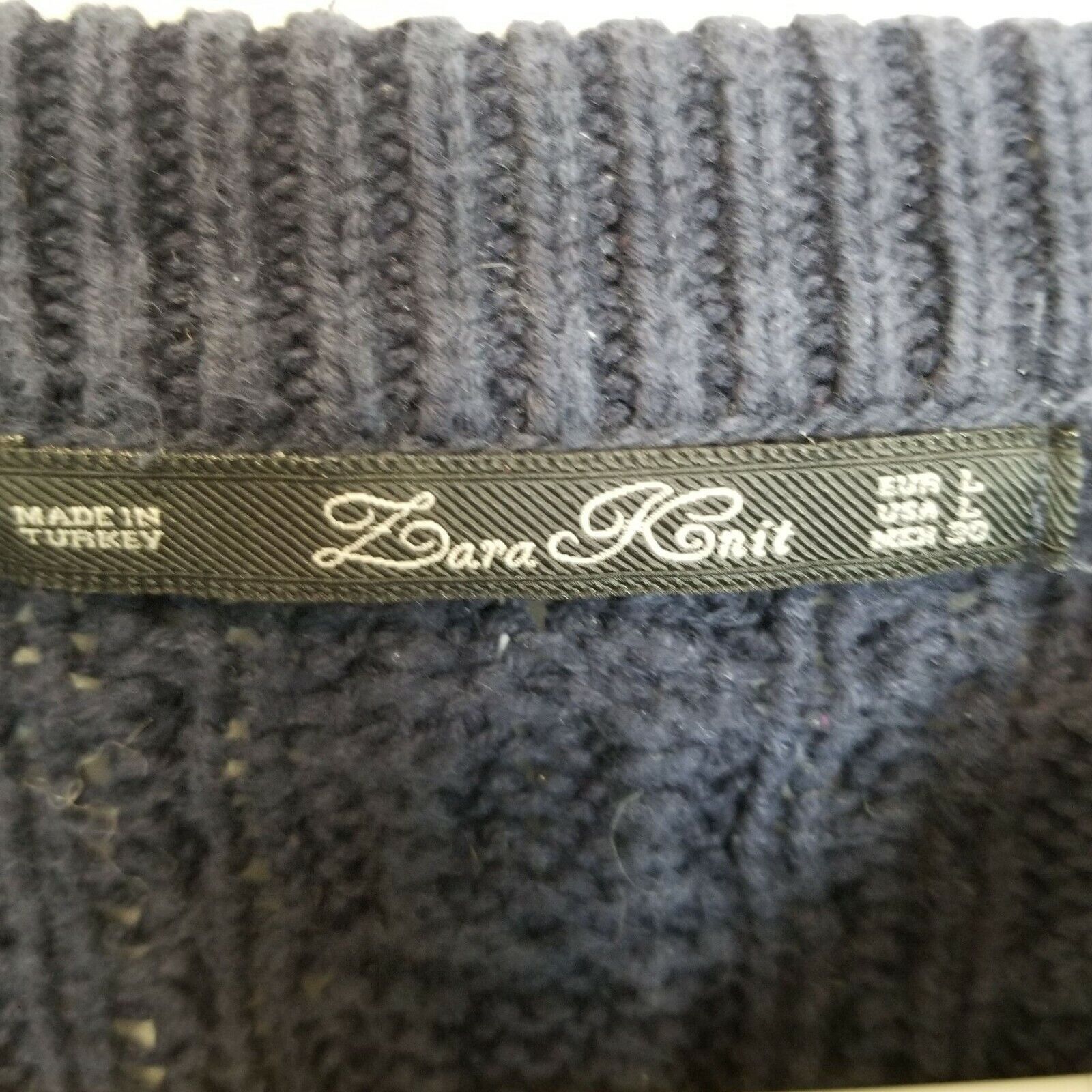 Zara Zara Womens Cable Knit Fisherman Sweater L Classic Preppy Size L / US 10 / IT 46 - 6 Thumbnail