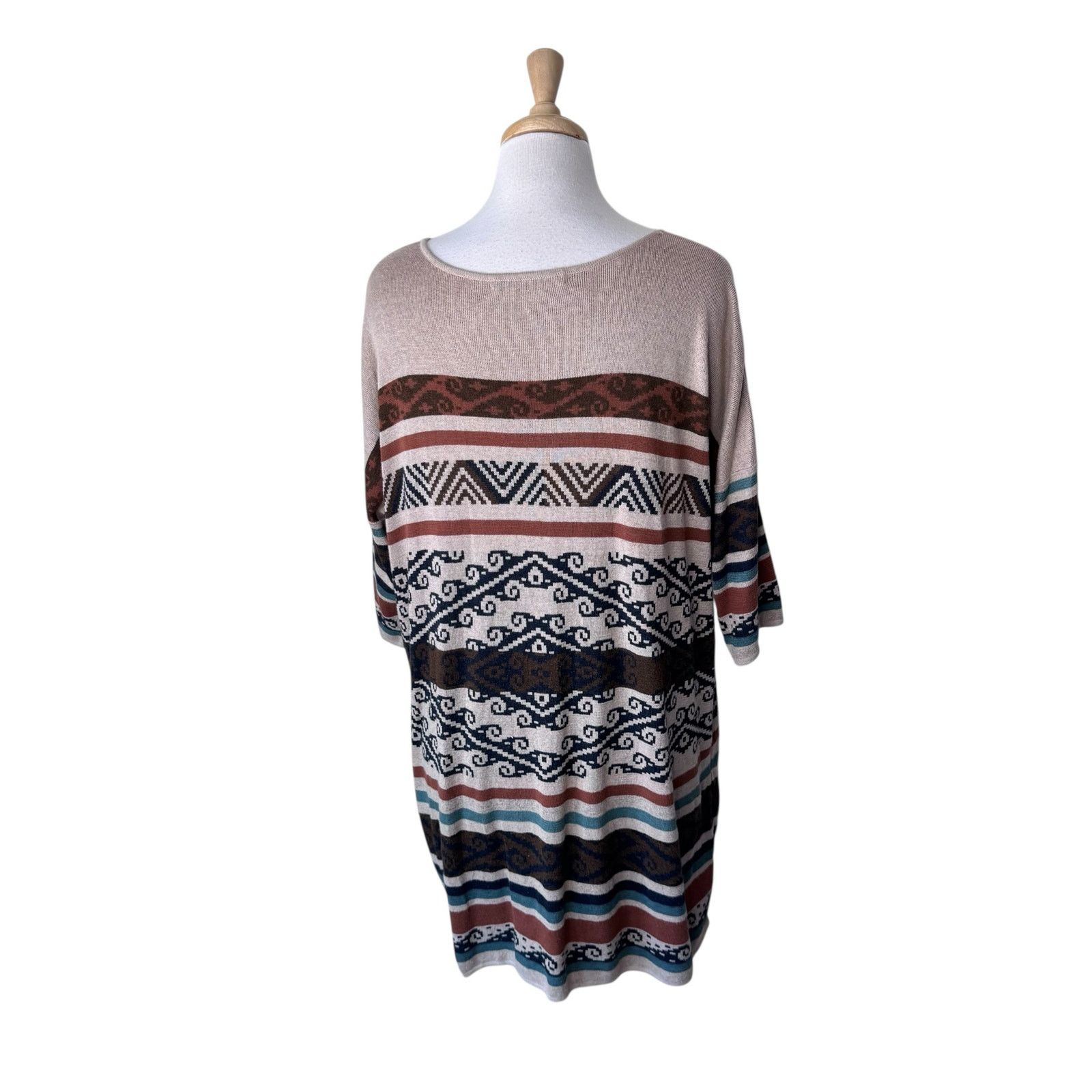 Other PERUVIAN CONNECTION Chiclayo Tunic in SAND 100% Pima Cotton Size M / US 6-8 / IT 42-44 - 5 Thumbnail