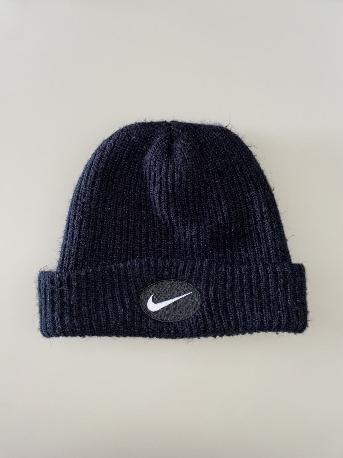 Nike × Vintage Vintage 90’s Nike Swoosh Fold Beanie Size ONE SIZE - 1 Thumbnail