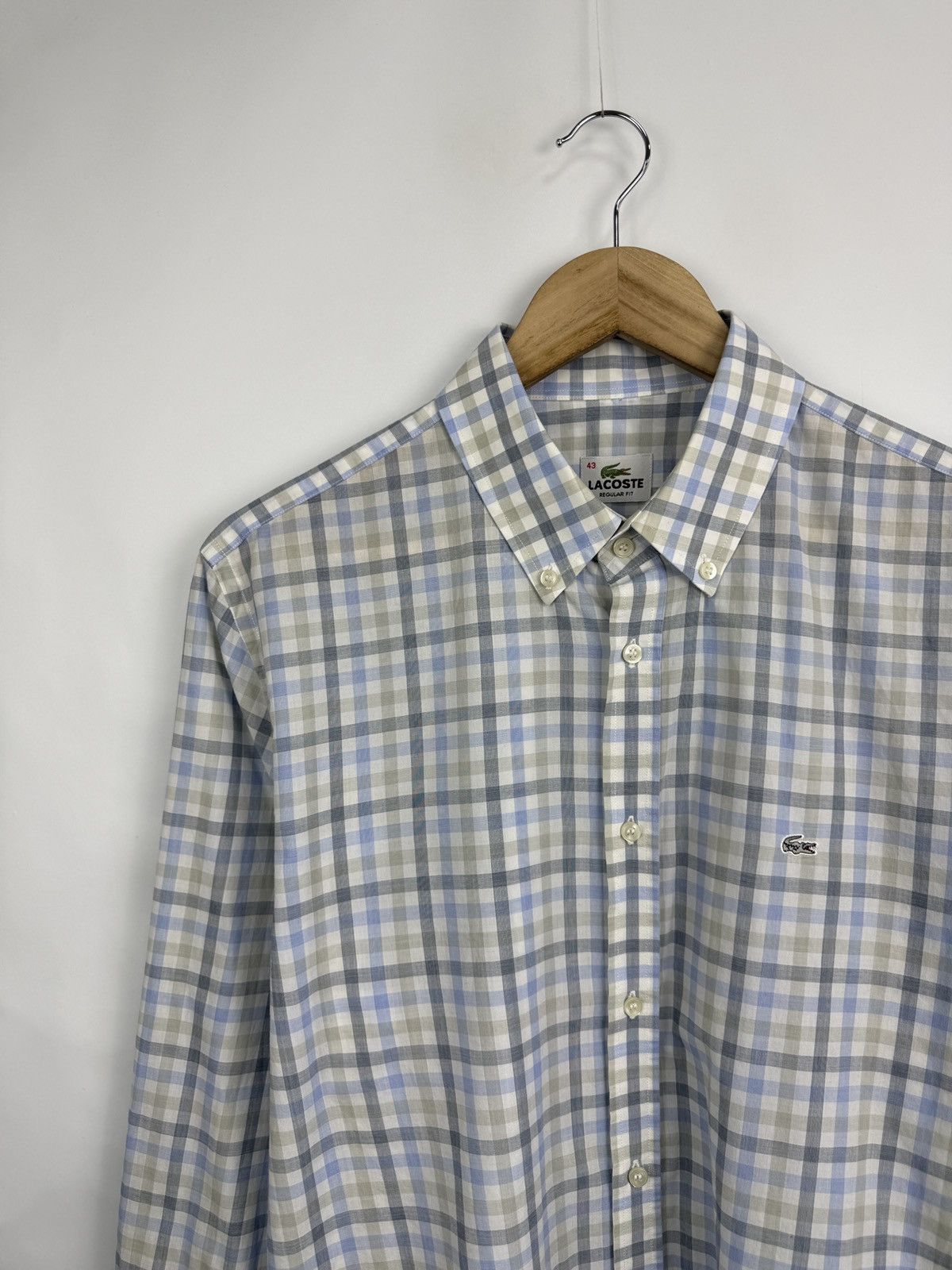 Lacoste 🇫🇷 Vintage 90s Lacoste Regular Fit Shirt Made in France Retro Size US L / EU 52-54 / 3 - 3 Thumbnail