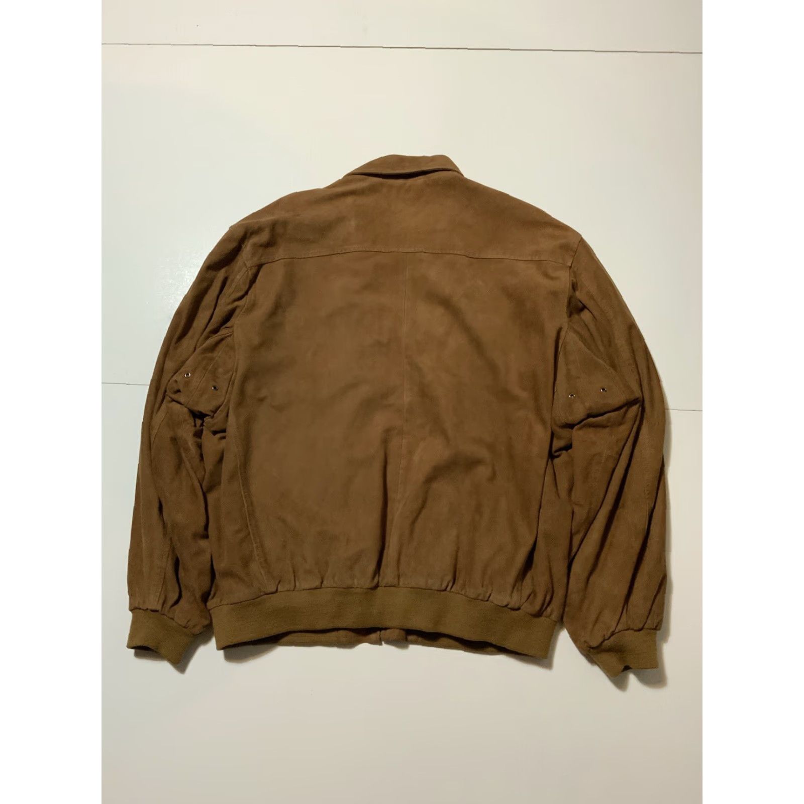Golden Bear VINTAGE Golden Bear Sportswear Suede Leather Cognac Full Zip Bomber Jacket XL Mens Size US XL / EU 56 / 4 - 2 Thumbnail