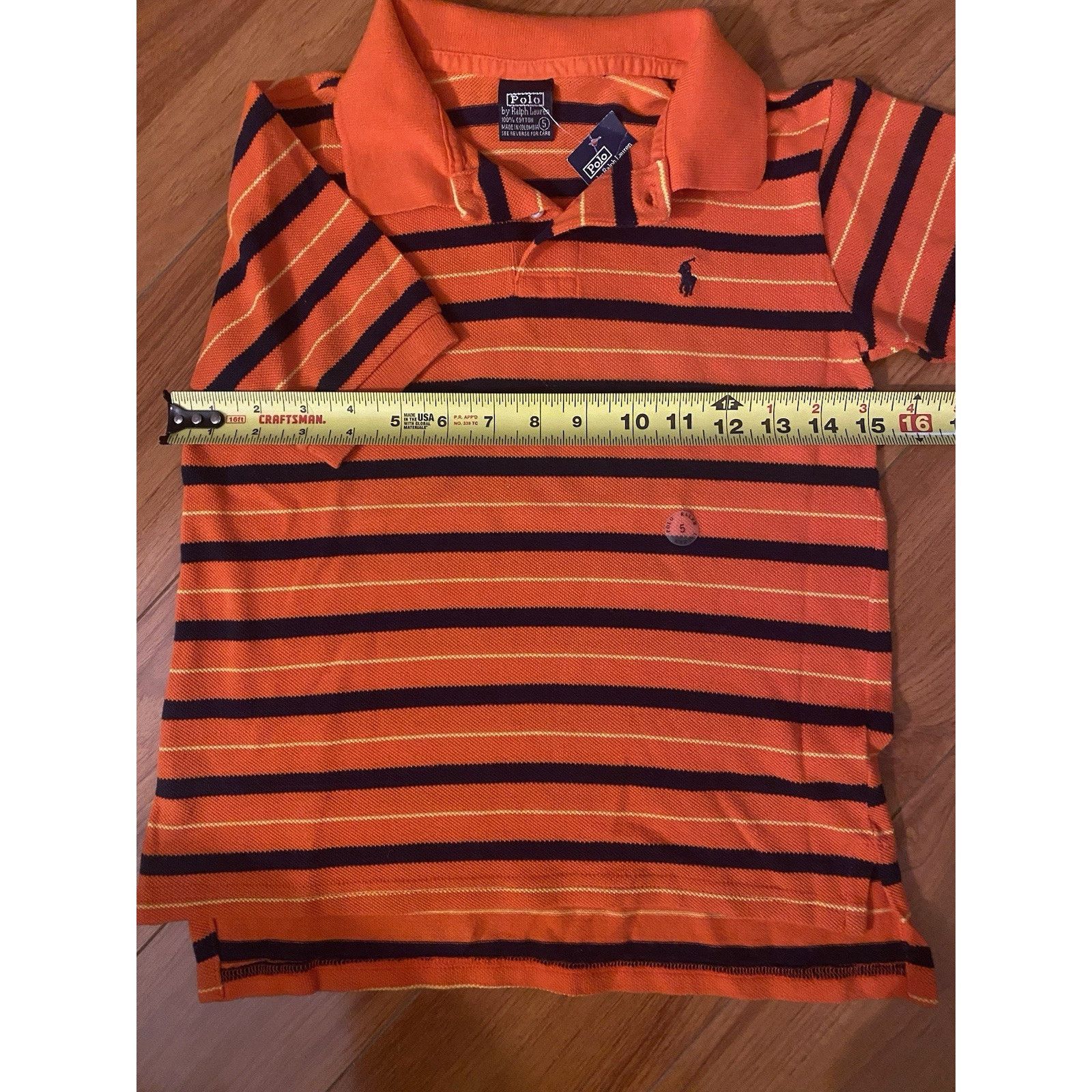 Polo Ralph Lauren Polo Ralph Lauren boys sz S Orange stripe short Sleeve Size US S / EU 44-46 / 1 - 4 Thumbnail