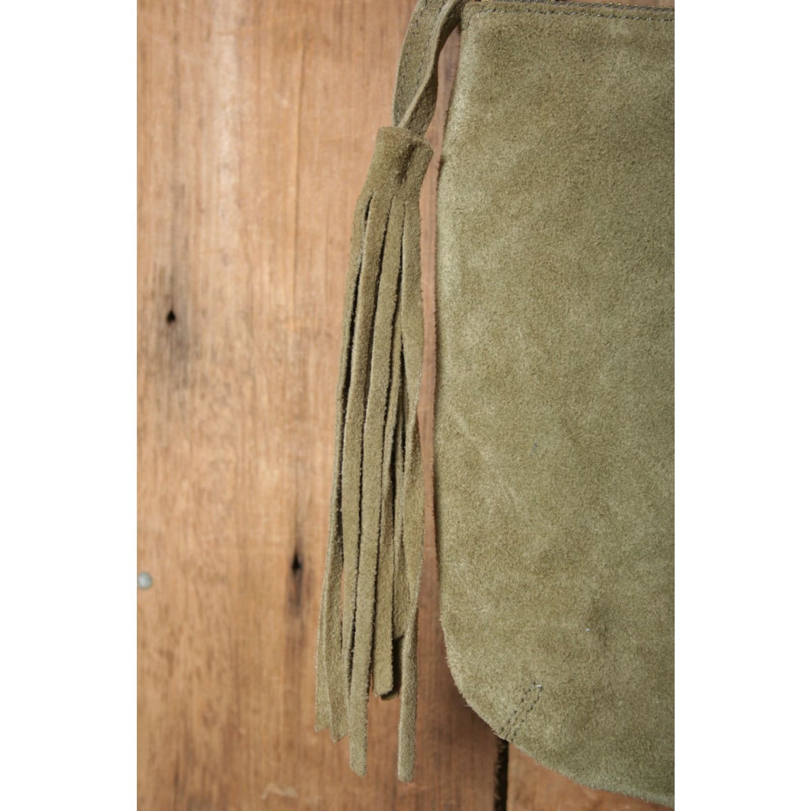 Olive MARGOT Remy Olive Green Suede Adjustable Crossbody Shoulder Hobo Bag Purse Purse Size ONE SIZE - 4 Thumbnail