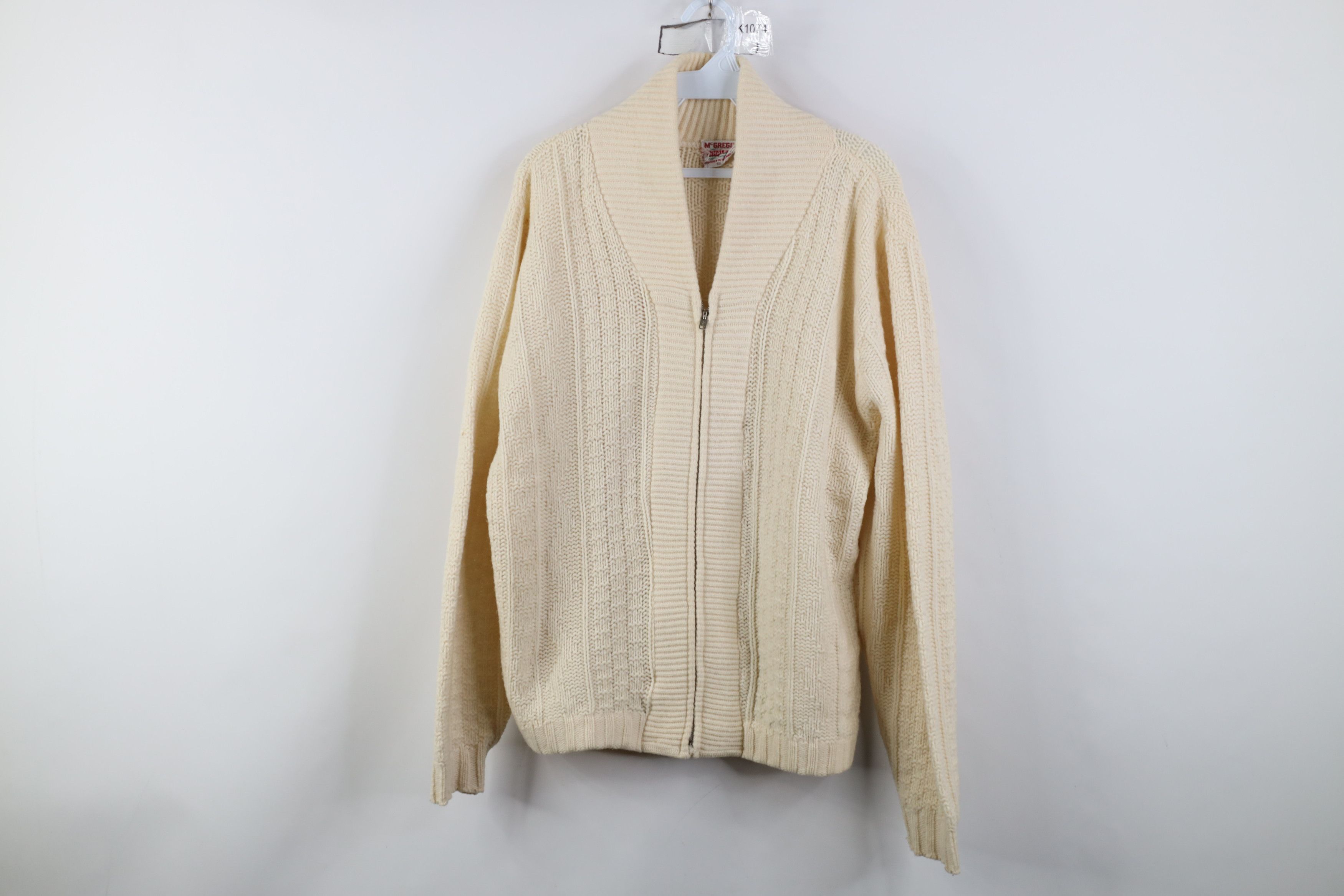 Vintage Vintage 50s Rockabilly Full Zip Shawl Cardigan Sweater USA Size US XXL / EU 58 / 5 - 1 Thumbnail