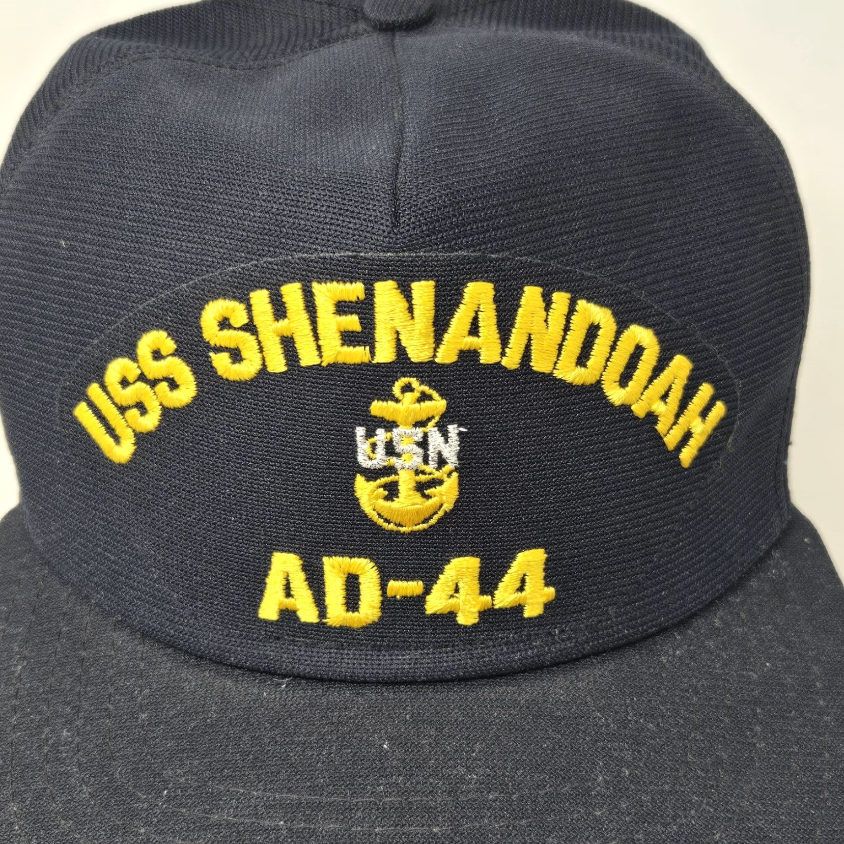 Vintage VINTAGE USS SHENANDOAH AD-44 Ship Hat Military Snapback Hat Embroidered Adjustable USA Men One Size Blue Hats Mens Size ONE SIZE - 5 Thumbnail