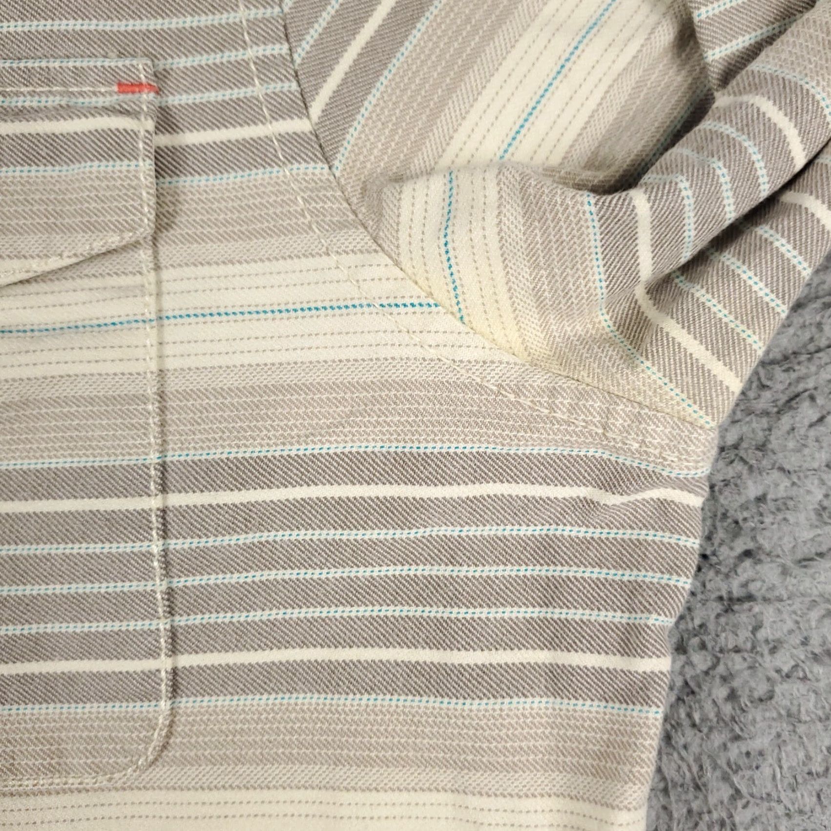 Tommy Bahama Tommy Bahama Shirt Mens Small Beige Striped Cotton Button Up Long Sleeve - Casual, Classic, Beach, Tropical Mens Shirt Size US S / EU 44-46 / 1 - 4 Thumbnail