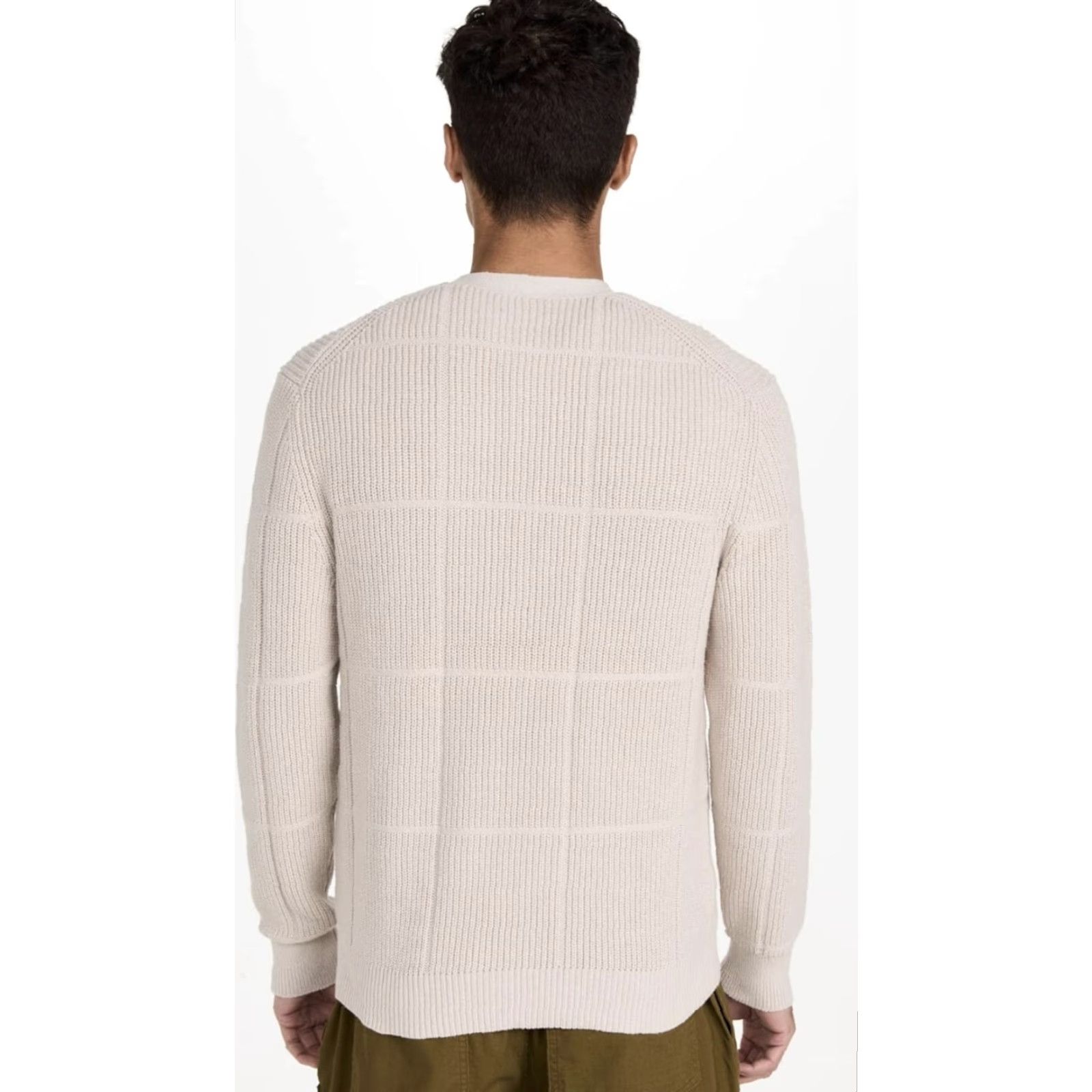 Club Monaco Club Monaco Men's Small Beige Rib Grid Cardigan Chandails NWT 59.50 MSRP Size US S / EU 44-46 / 1 - 4 Thumbnail