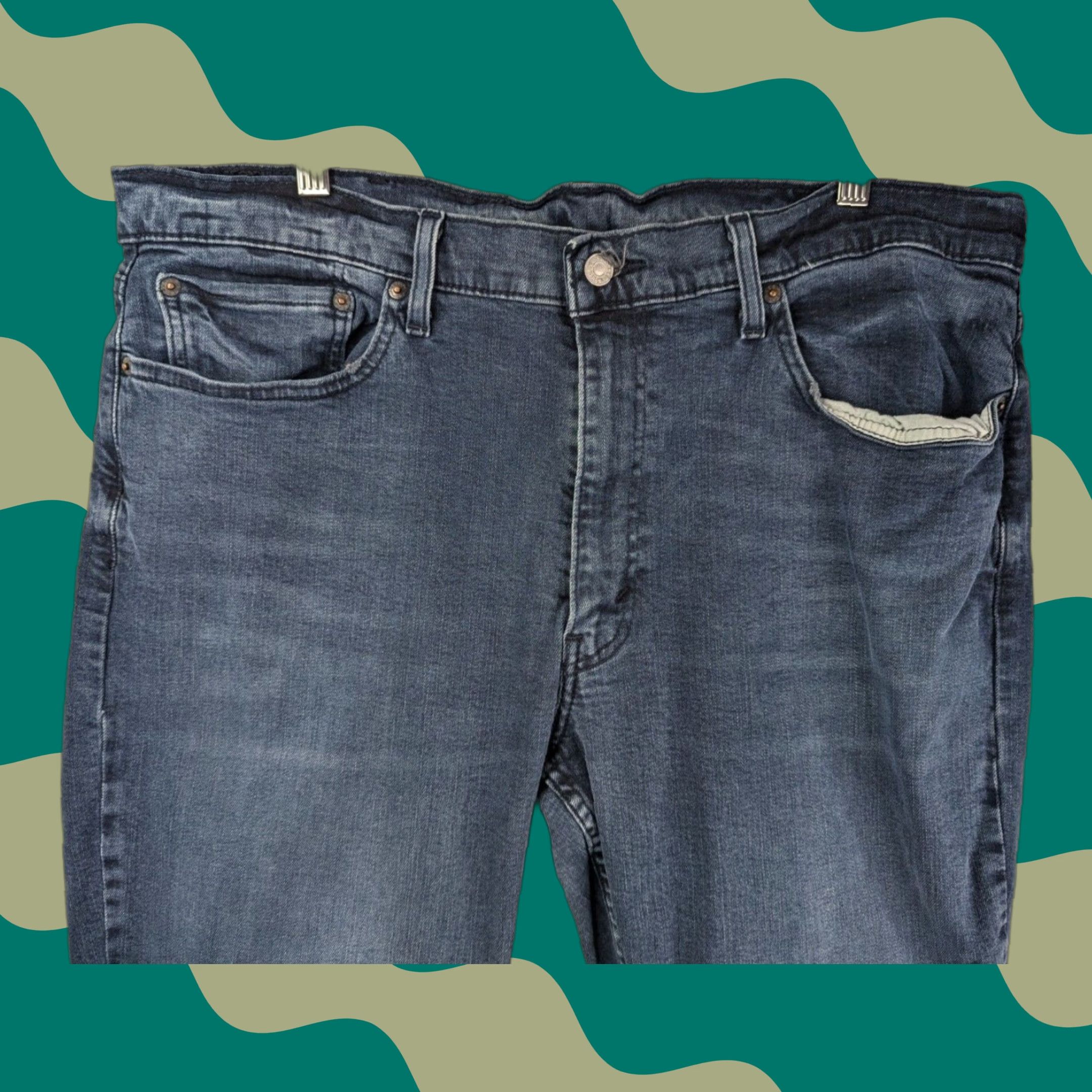 Levi's LEVI'S 514 Straight Fit Denim Jeans Blue Regular 38x28 Mens Belt Loops 5-Pocket Inseam 28 Vintage No Distressed Yes Medium Wash Size US 38 / EU 54 - 1 Thumbnail