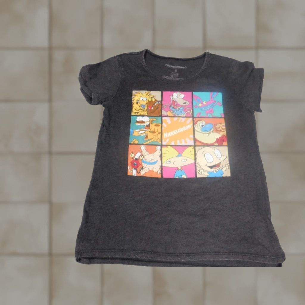 Nickelodeon Nickelodeon Shirt Womens Small Gray 90s Cartoon Animation T-Shirt Crew Neck Short Sleeve Basic Classic Fit Mens Womens Girls Legs? Size S / US 4 / IT 40 - 1 Thumbnail