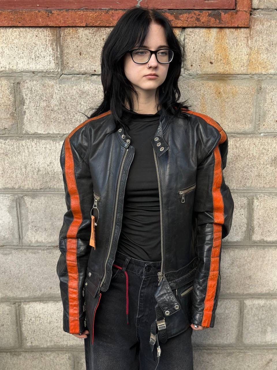 Leather VTG 60-70 Harro Moto Racing Jacket Size L- XL Distressed Size US L / EU 52-54 / 3 - 2 Thumbnail