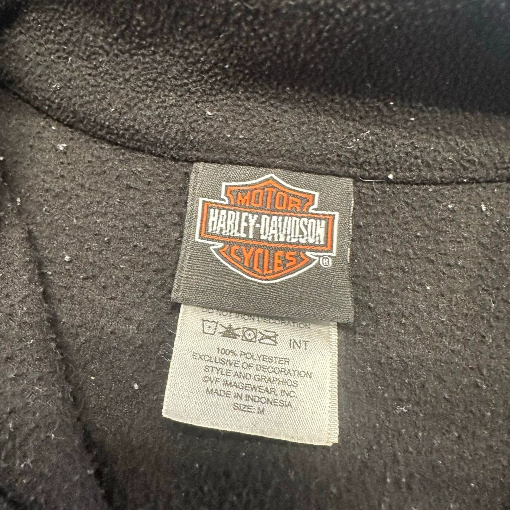 Harley Davidson Harley Davidson Jacket Women M Black Zip Up Biker Fleece Y2k Size M / US 6-8 / IT 42-44 - 3 Thumbnail