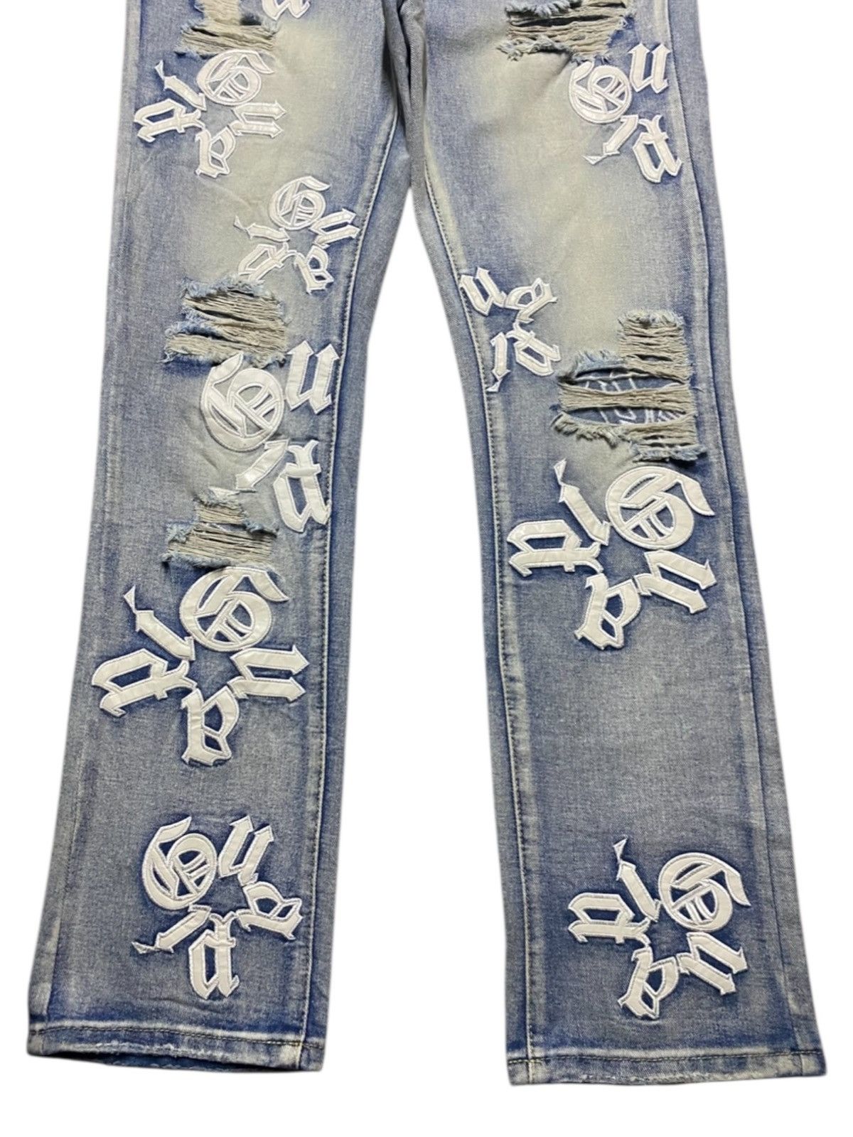 Japanese Brand Crazy Wash Japanese Brand Chrome heart Style Slim Fit Jeans Size US 30 / EU 46 - 5 Thumbnail