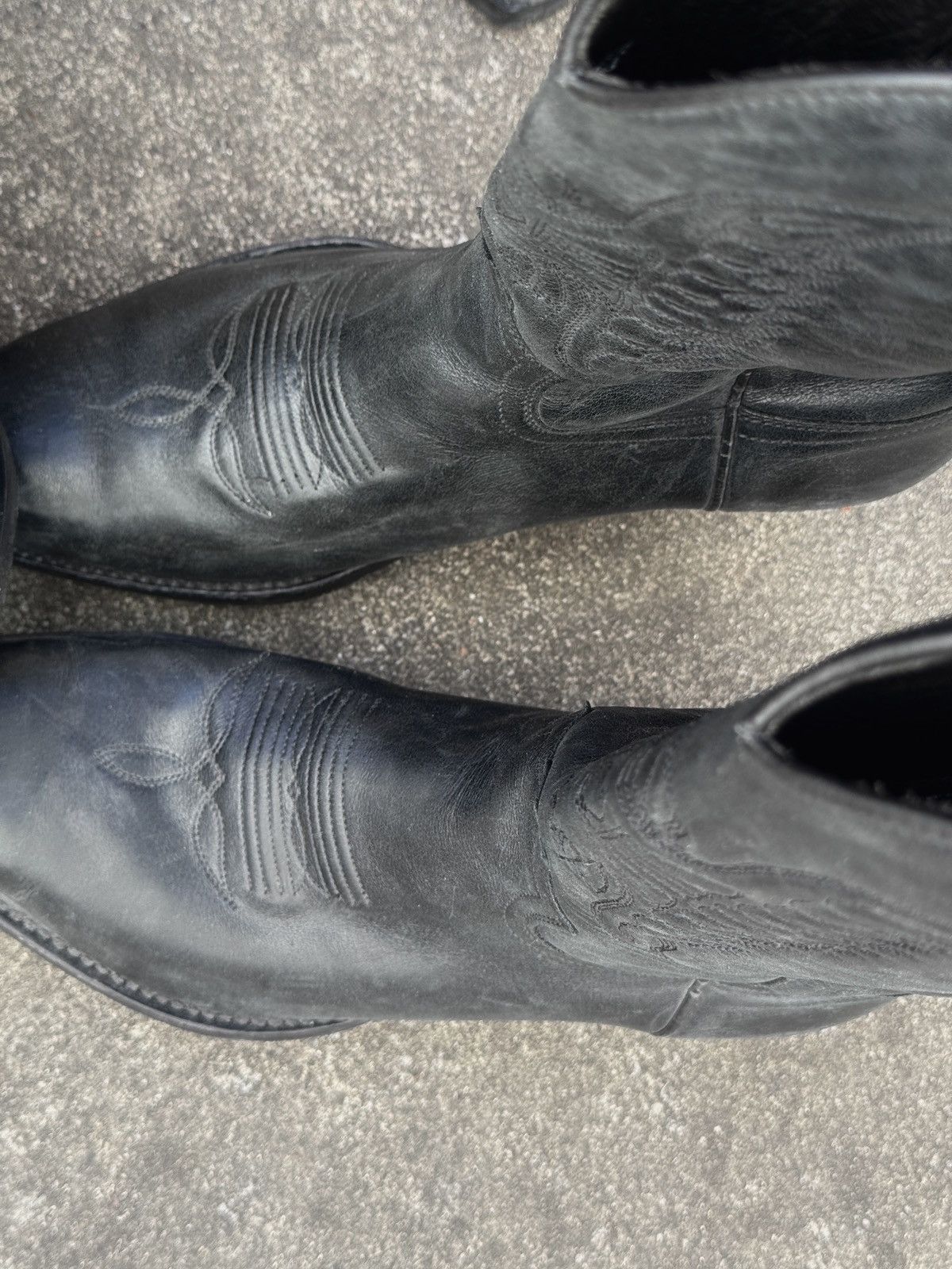 Sendra Sendra Handcrafted Black Leather Snip-Toe Western Boots Size US 10 / IT 40 - 11 Thumbnail