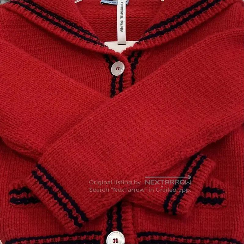 Miu Miu Miu Miu Red Wool Logo Knit Sweater . Size S / US 4 / IT 40 - 6 Thumbnail