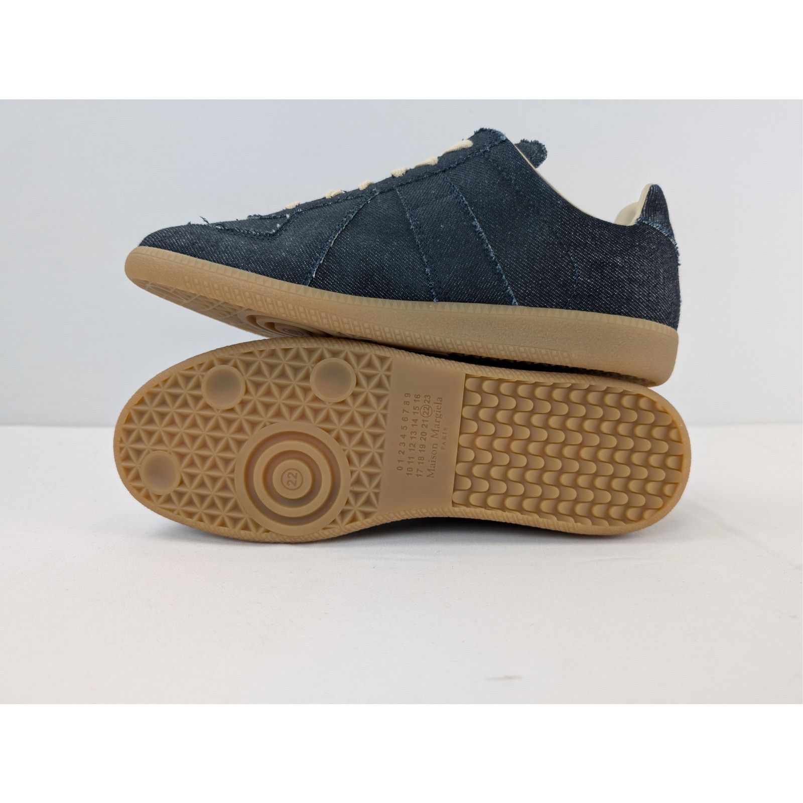 Maison Margiela o1rshd1 Exclusive Denim Shoe low top sneakers in Blue/Brown Size US 8 / EU 41 - 13 Thumbnail