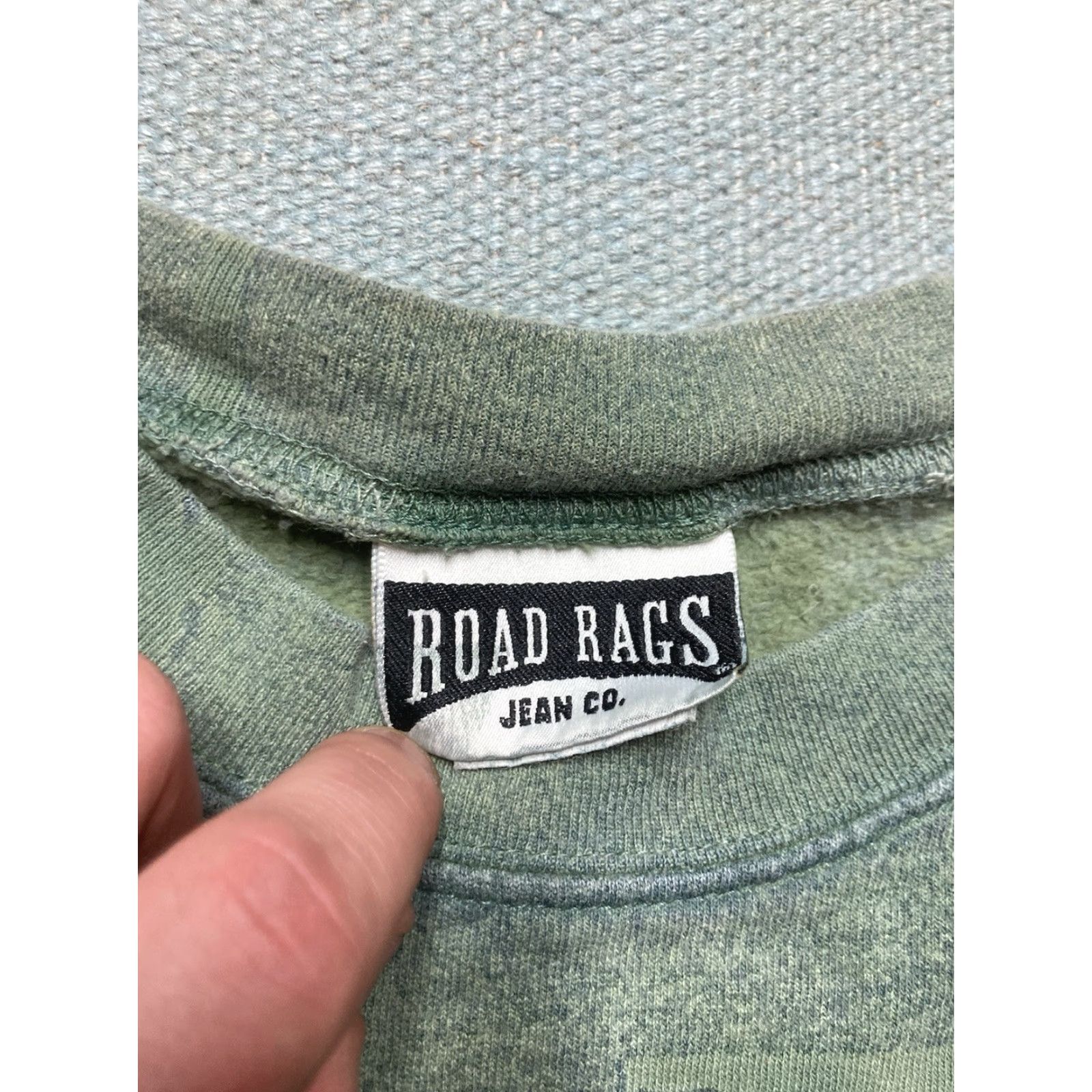 Gloverall VINTAGE 90s Road Rags Sweatshirt Crewneck Cotton USA Made Large Green Size US L / EU 52-54 / 3 - 5 Thumbnail