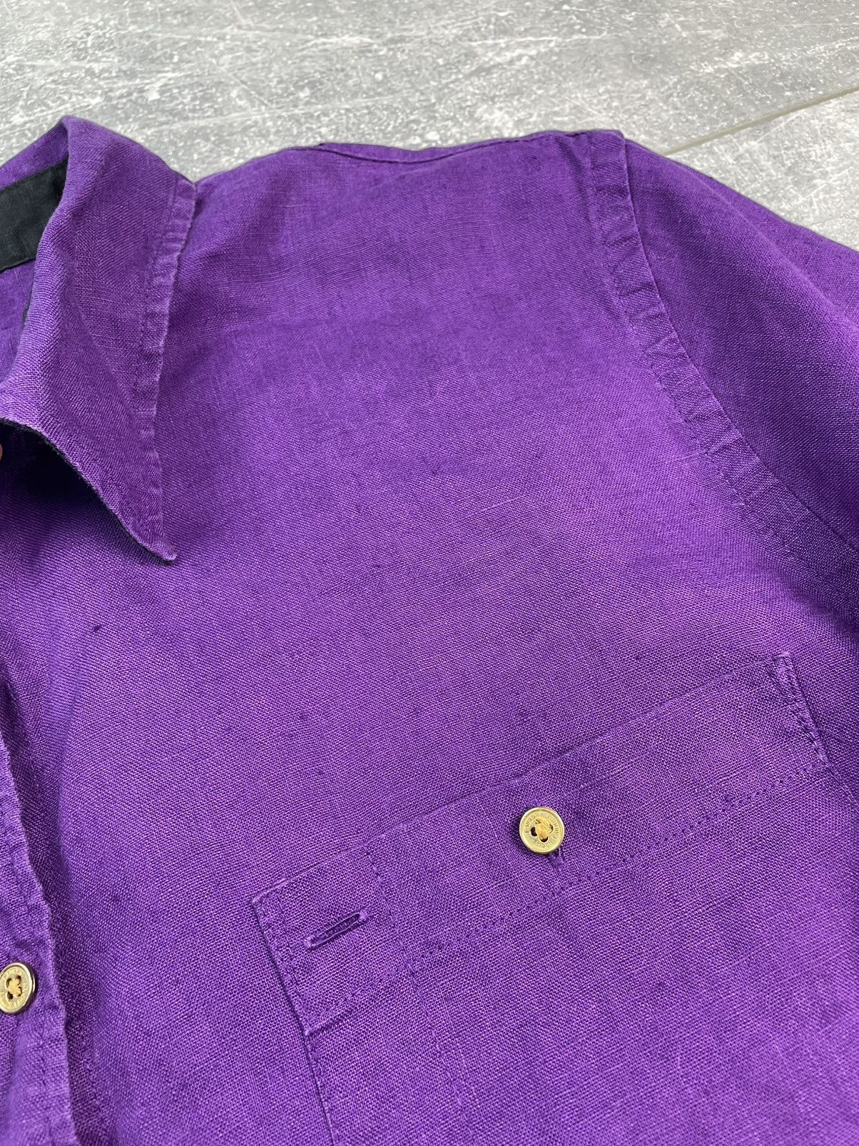 Polo Ralph Lauren × Ralph Lauren × Vintage Polo Ralph Lauren Purple Shirt Vintage Size XL / US 12-14 / IT 48-50 - 7 Thumbnail