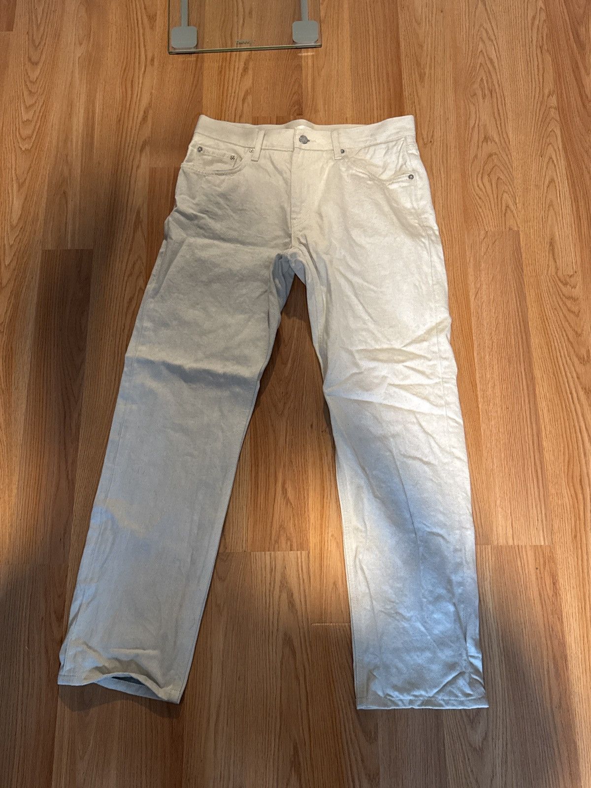 Helmut Lang × Uniqlo Helmut Lang UNIQLO STRAIGHT LEG CREAM Size US 32 / EU 48 - 1 Thumbnail