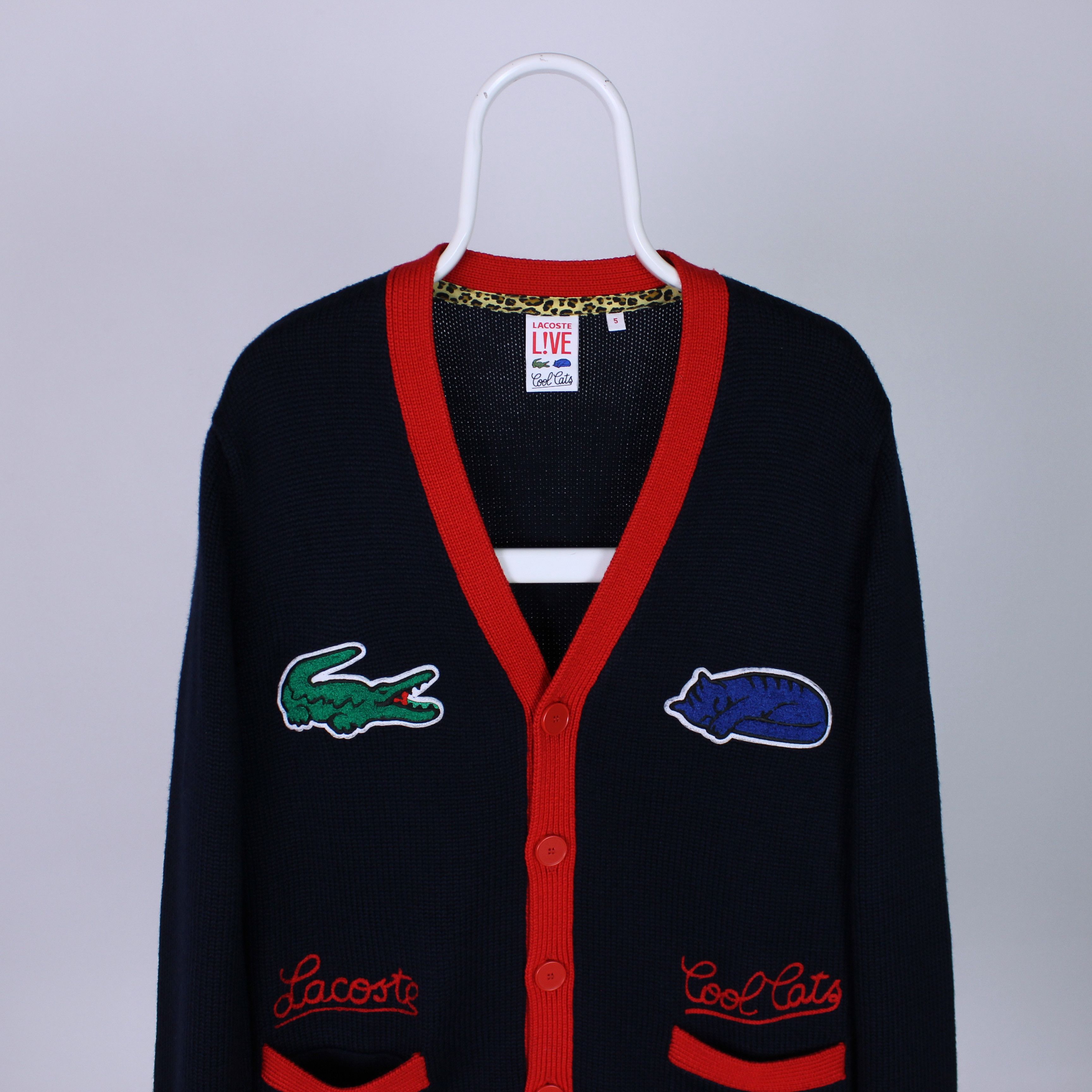 Lacoste Lacoste Live x Cool Cats Wool Knited Cardigan Size 5/L
