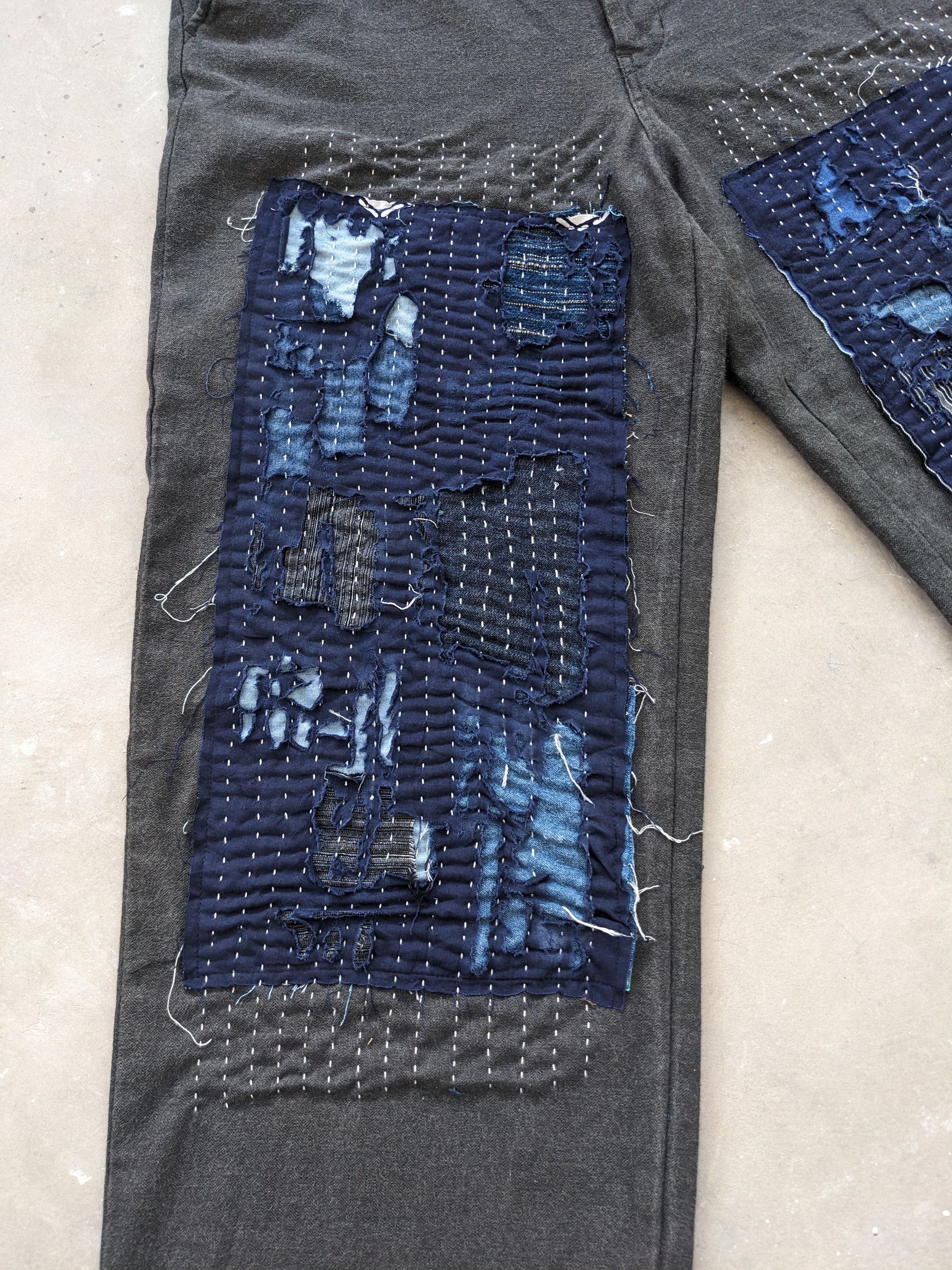 Comme des Garcons × Japanese Brand SS17 Comme Des Garcons Pants Sashiko Boro Custom Distressed Size US 28 / EU 44 - 5 Thumbnail