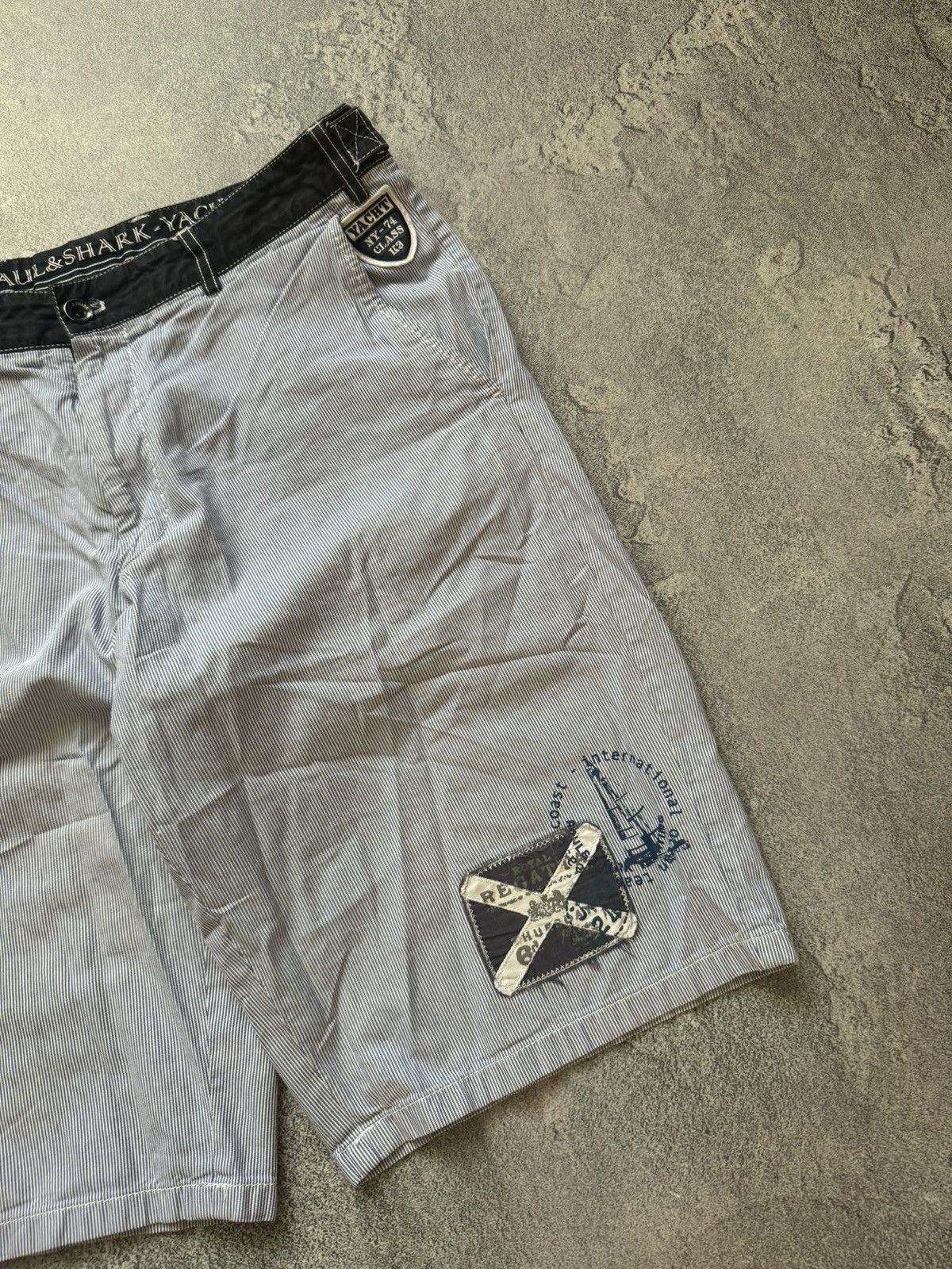 Designer × Paul & Shark Paul & shark yachting 🦈 I52 USA36 striped shorts 🩳 casual Size US 36 / EU 52 - 10 Thumbnail