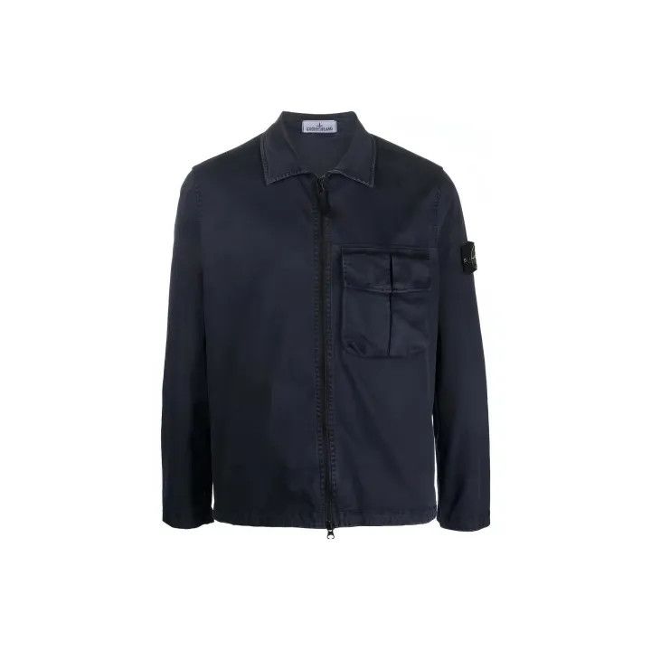 Stone Island Stone Island Midnight Blue Cotton Shirt Jacket Size US L / EU 52-54 / 3 - 1 Thumbnail