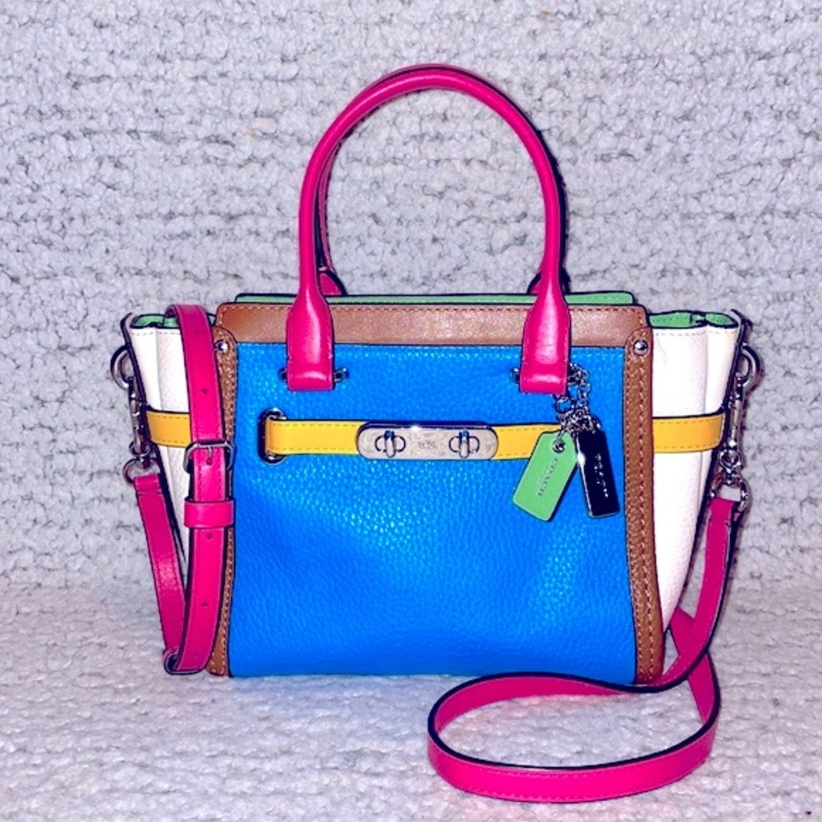 Coach Coach Swagger 21 Rainbow Colorblock Satchel Crossbody Size ONE SIZE - 5 Thumbnail