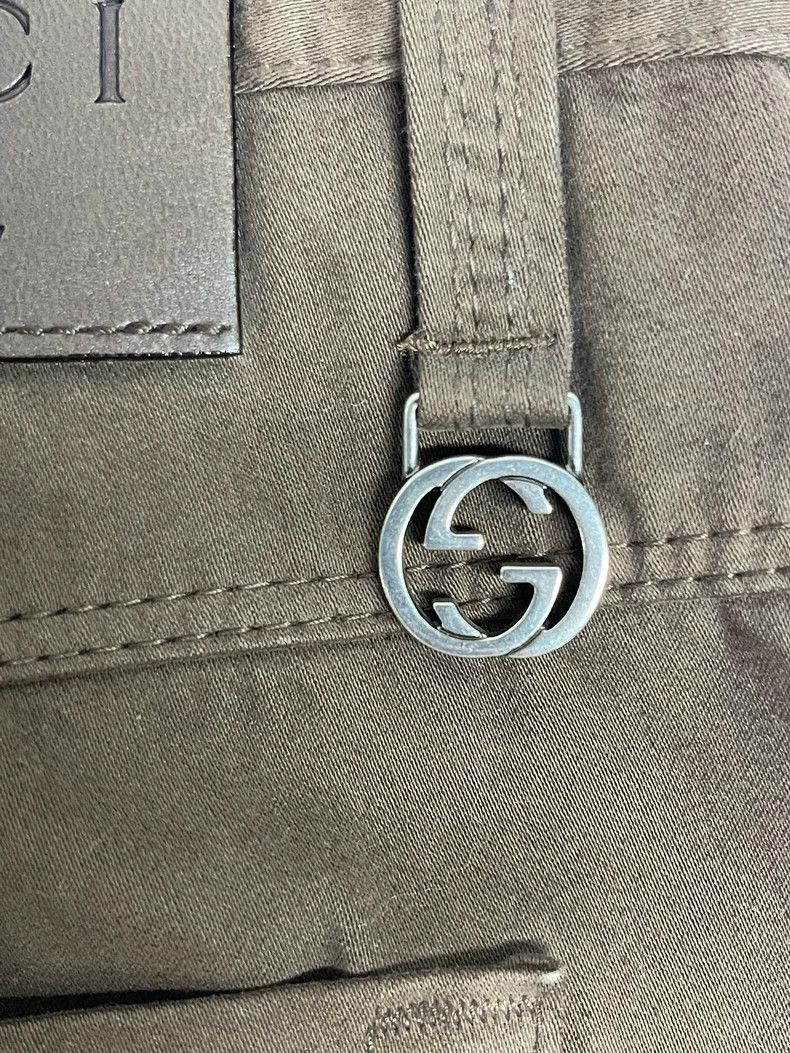 Gucci Gucci Khaki Metal Logo Casual Trousers 2502-Nextarrow Size US 32 / EU 48 - 5 Thumbnail