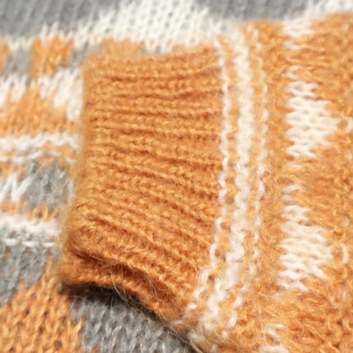 Vintage VTG Together! Knit Crewneck Striped Long Sleeve Sweater Orange Men's M Size US M / EU 48-50 / 2 - 7 Thumbnail