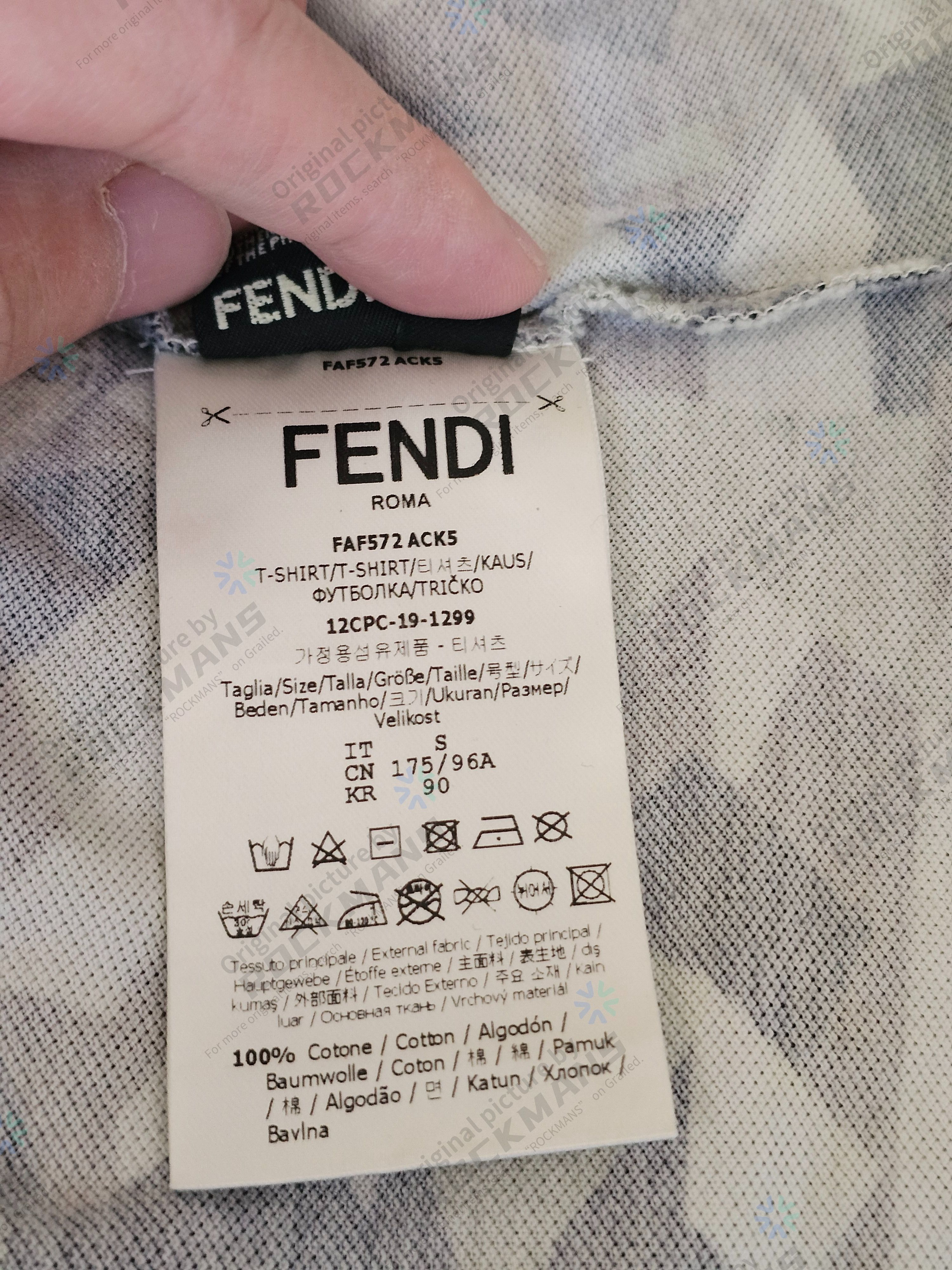 Fendi Fendi Unisex Geometric Camouflage Polo Shirts Size S Size US S / EU 44-46 / 1 - 7 Thumbnail