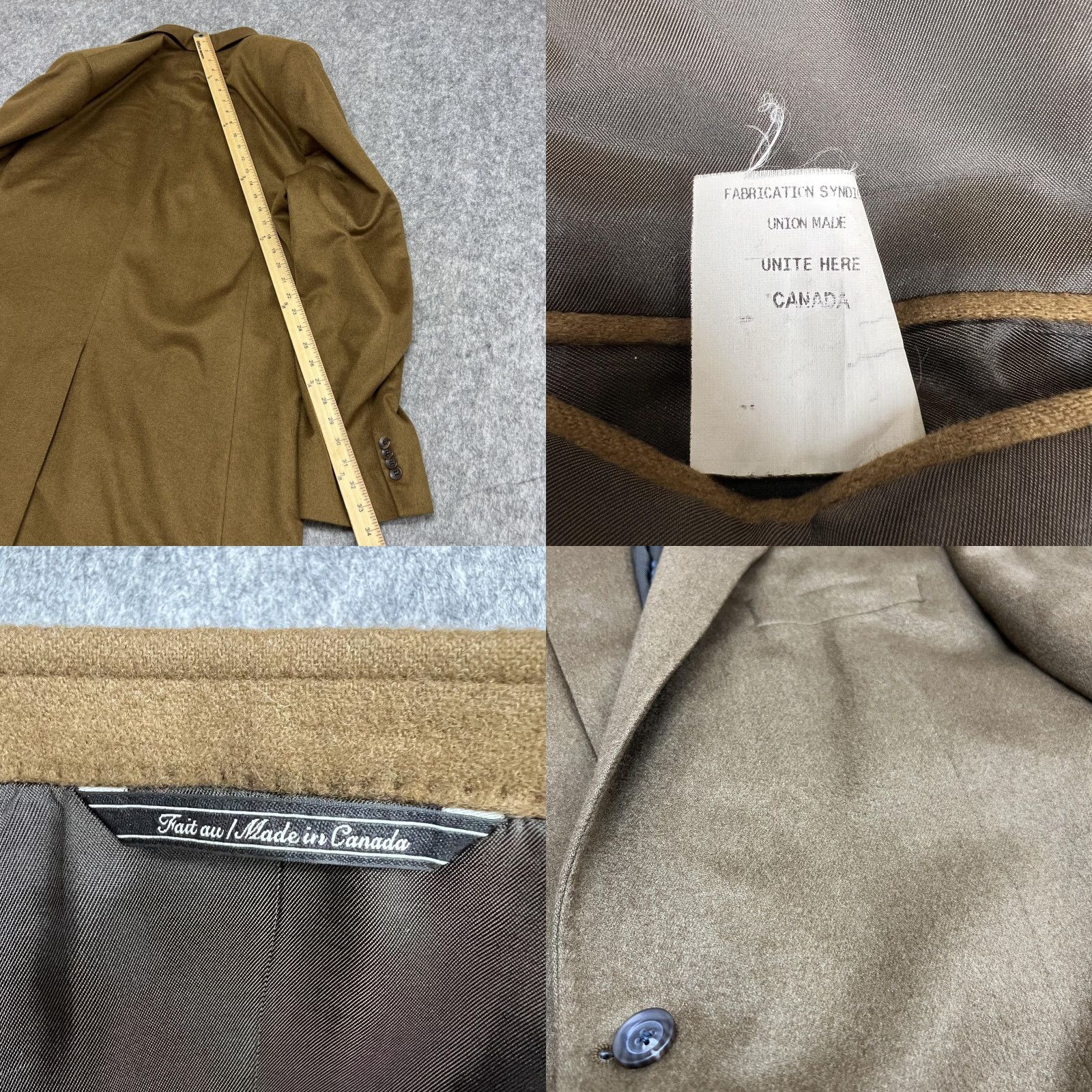 Jack Victor VINTAGE Jack Victor Blazer Sport Coat Mens 46 Brown 100% Cashmere Jacket Classic Canada Size 46R - 10 Thumbnail