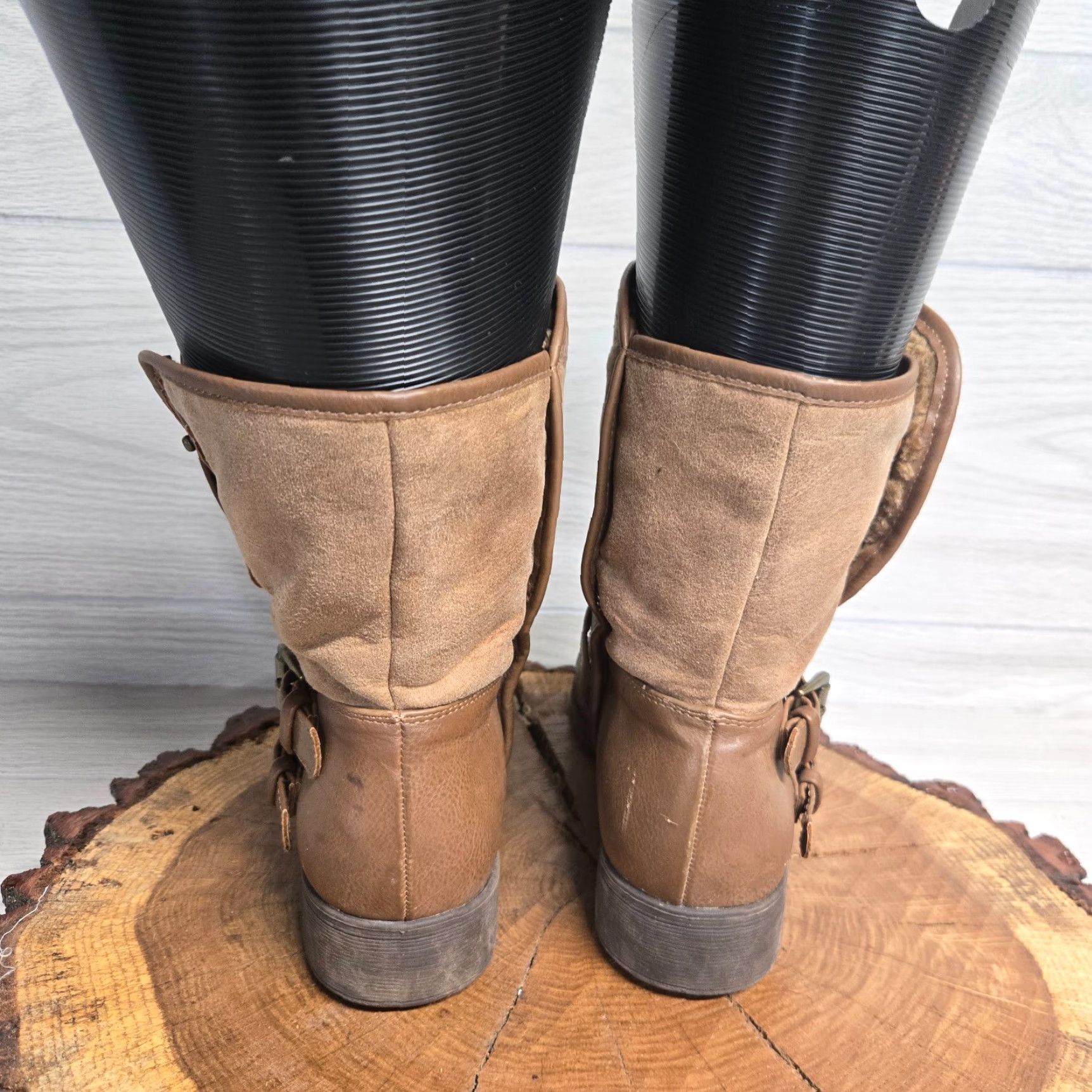 Vintage Wear Ever Pimone Boots Adult Size 6 M Brown Leather Straps Ankle Women's Size US 6 / IT 36 - 4 Thumbnail