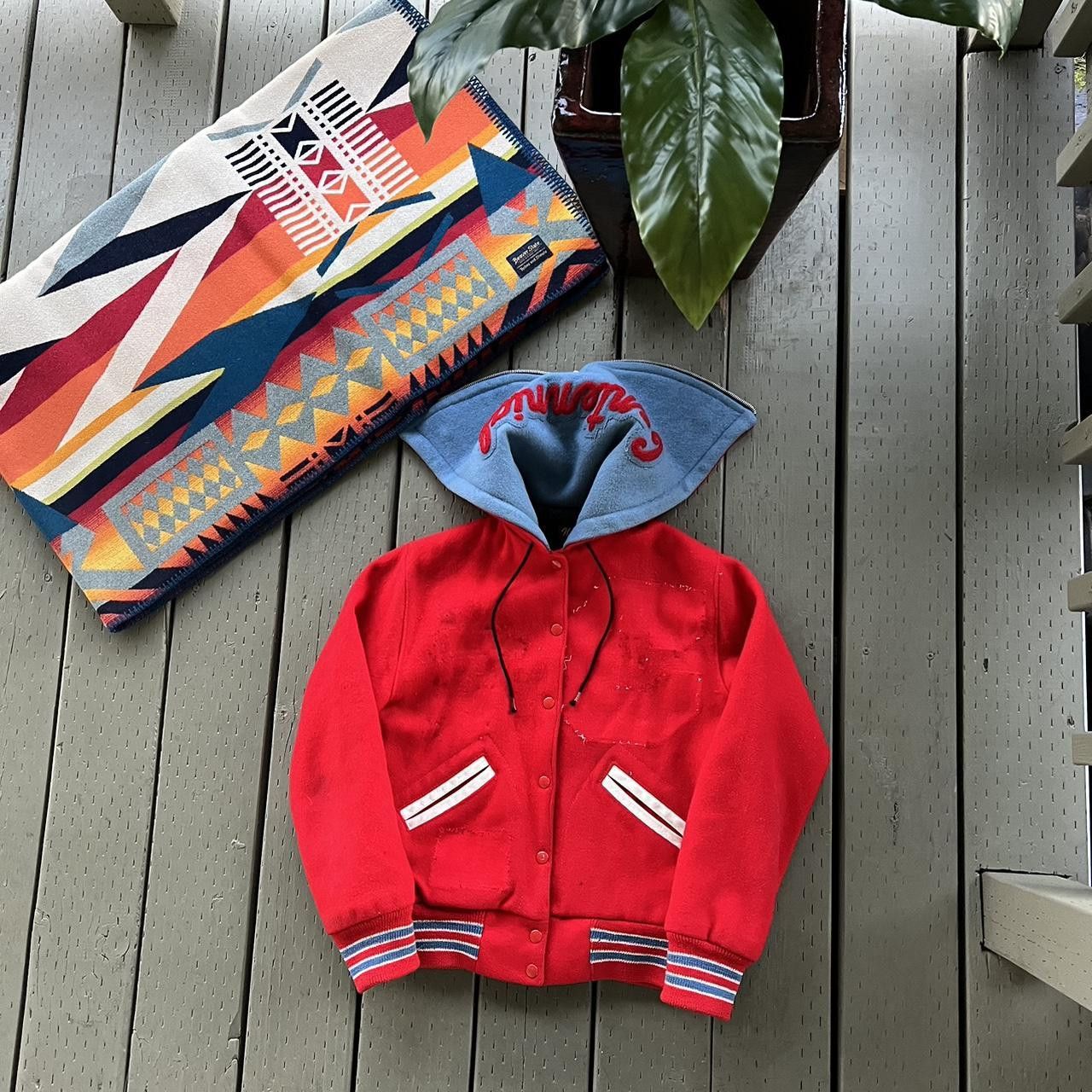Vintage 80s Hooded Sailor Collar Wool Varsity Jacket Vintage USA Size US S / EU 44-46 / 1 - 4 Thumbnail