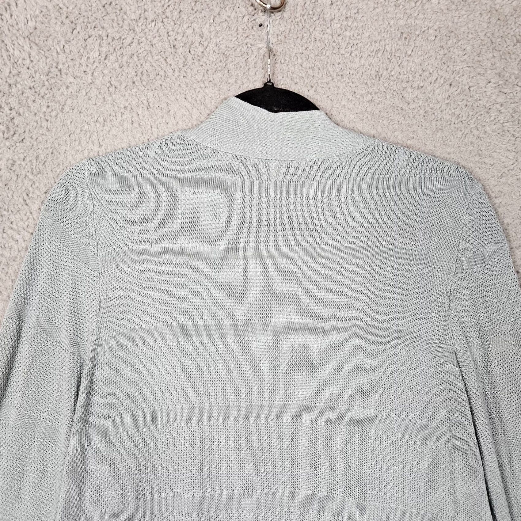 Vintage Cyrus Women’s Lightweight Open Front Cardigan Long Sleeve L V-Neck Blue Solid Knit Sweater Top Adults Womens Size L / US 10 / IT 46 - 6 Thumbnail