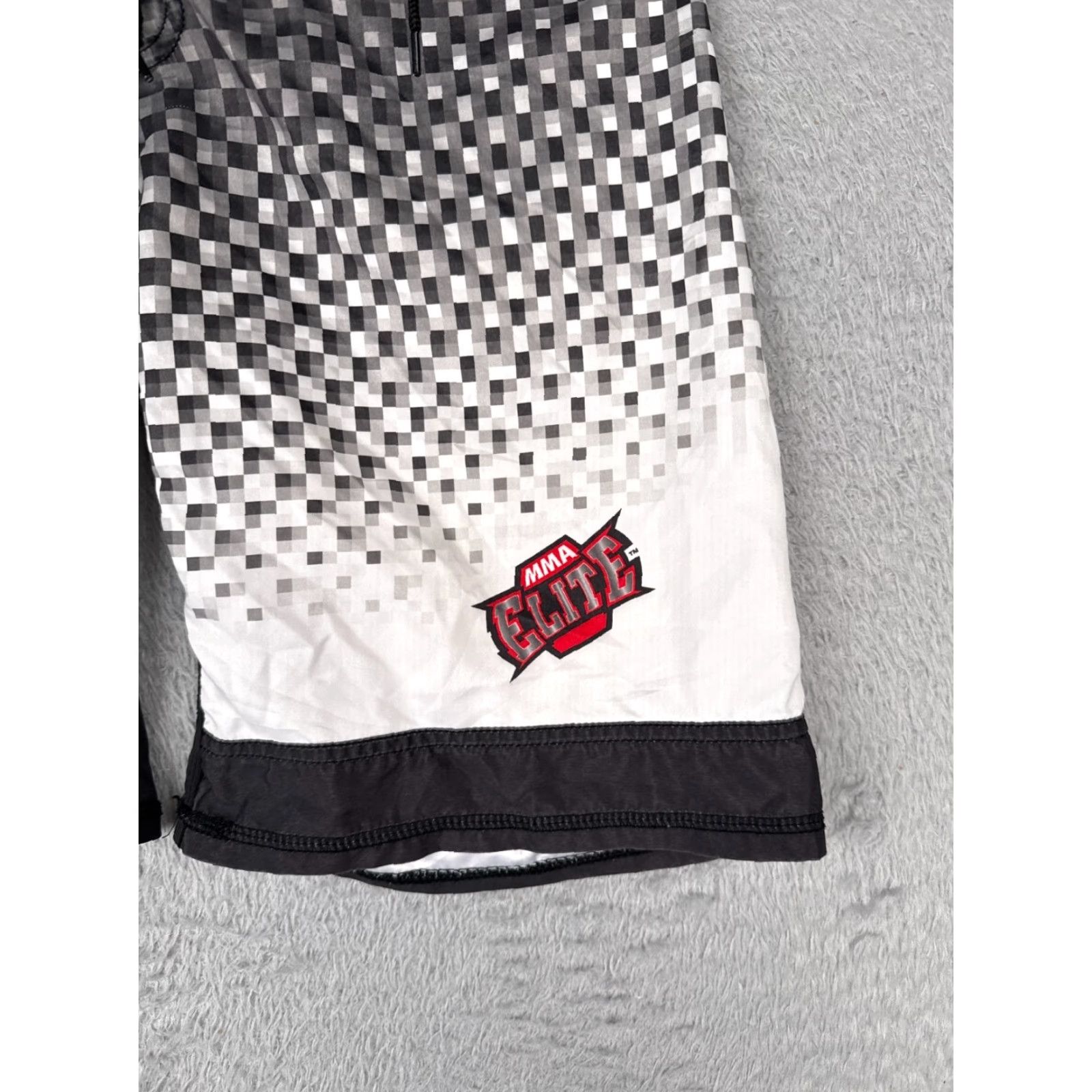 Vintage MMA Elite Shorts Mens Small White Black Drawstring Waist Gym Workout Training Size US 30 / EU 46 - 2 Thumbnail