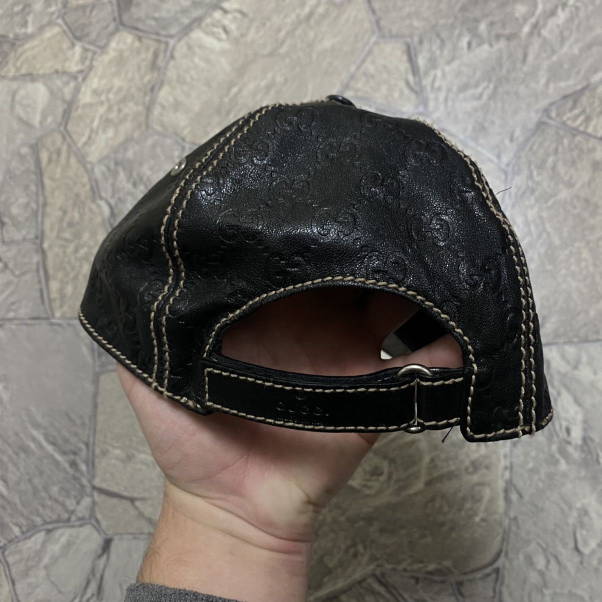 Gucci Gucci Cap Monogram Black Size M Size ONE SIZE - 3 Thumbnail