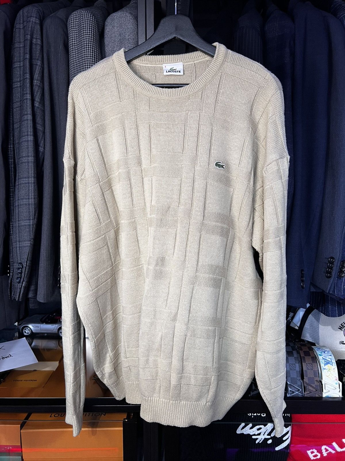 Lacoste Lacoste Knit Sweater - Beige. Size XL Size US XL / EU 56 / 4 - 1 Thumbnail