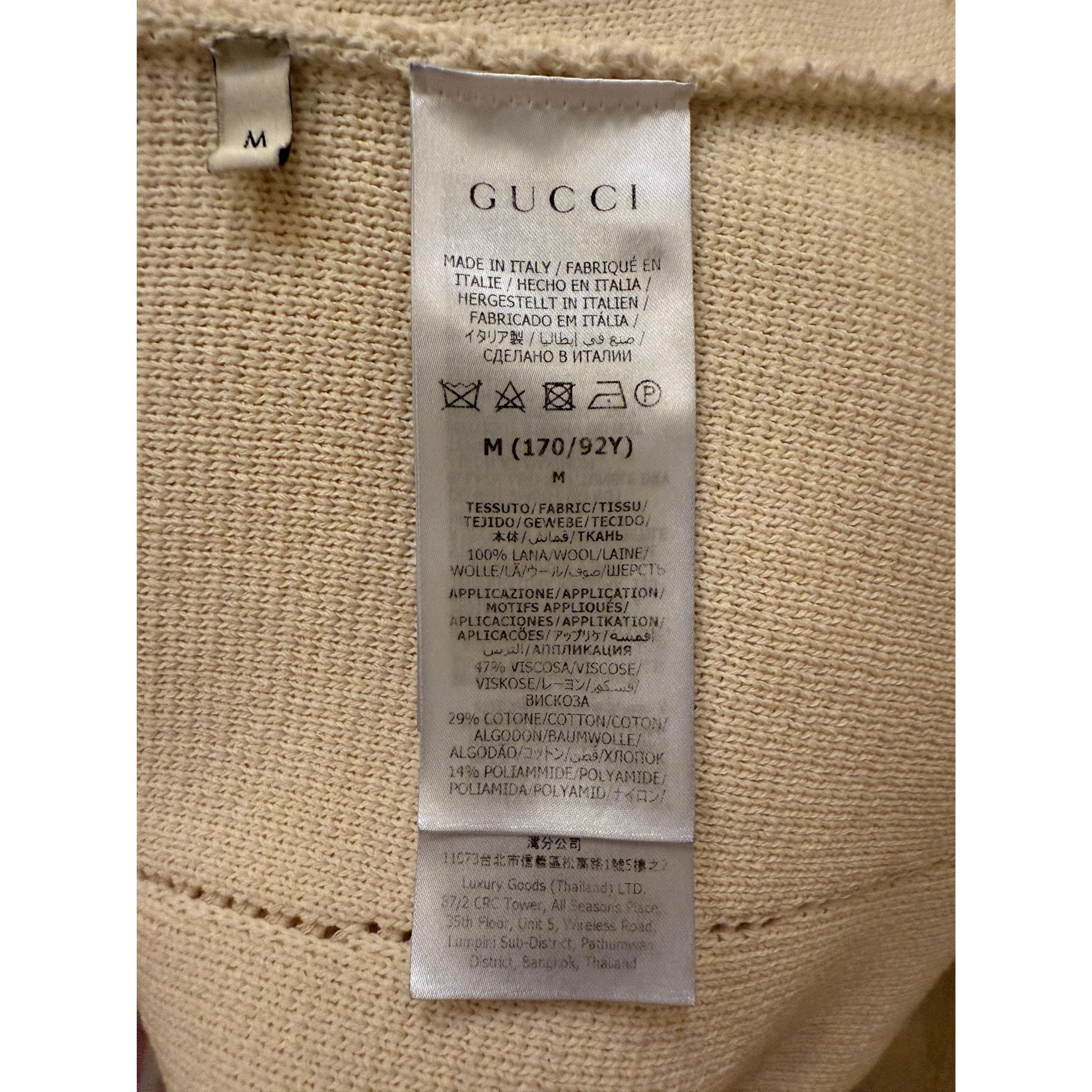 Gucci Gucci Womens Beige Wool Double-Breasted Jacket M Size M / US 6-8 / IT 42-44 - 5 Thumbnail