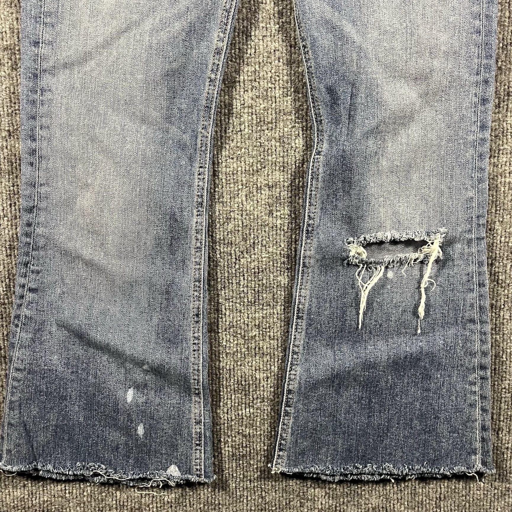 Rag & Bone rag & bone Jeans Women's Jeans 26 Blue Denim Medium Wash Distressed 10 Inch Crop Flare Size 26" / US 2 / IT 38 - 6 Thumbnail