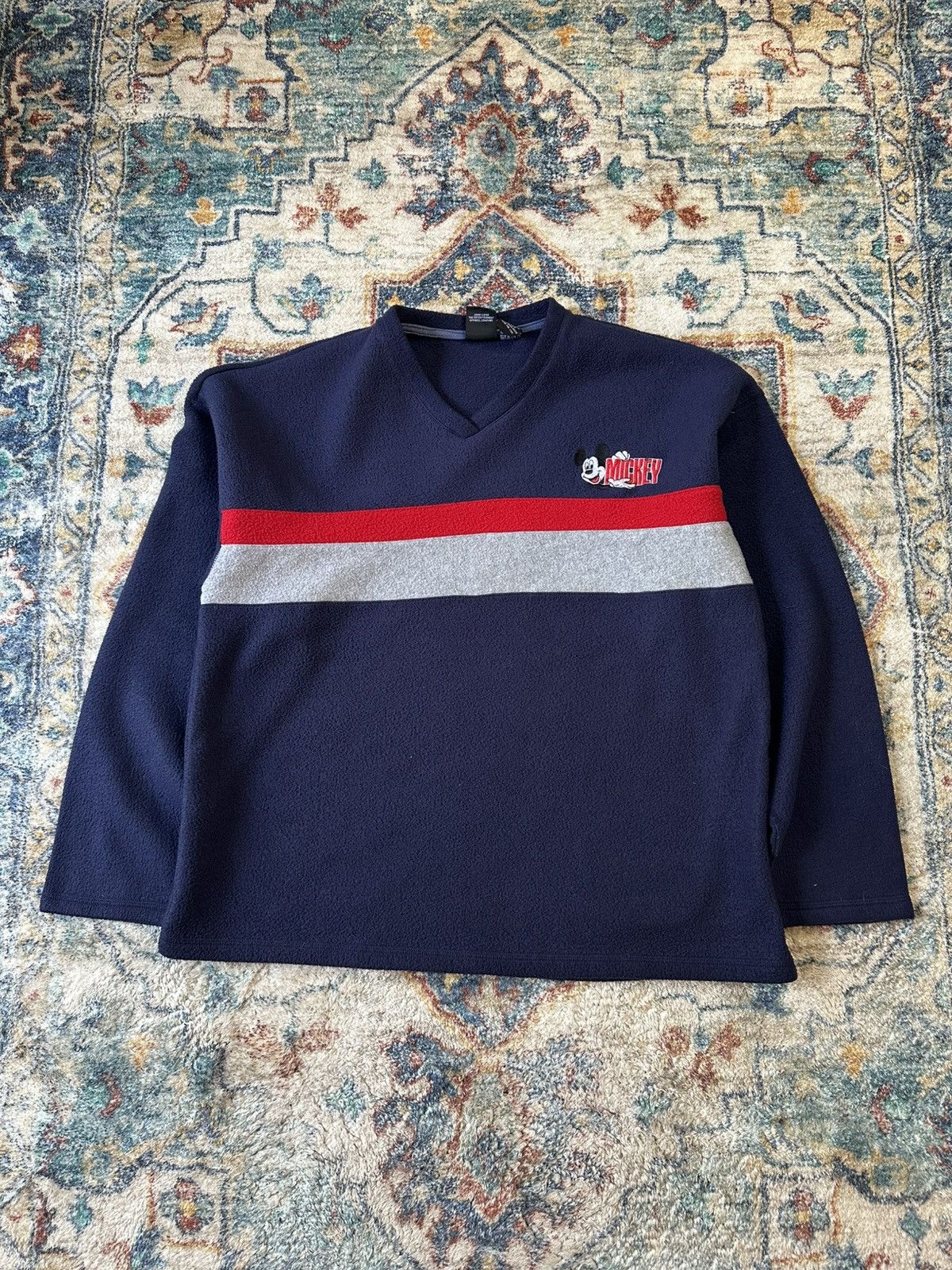 Disney × Mickey Mouse × Vintage Vintage Disney Mickey Mouse Fleece Sweatshirt Large Size US L / EU 52-54 / 3 - 1 Thumbnail