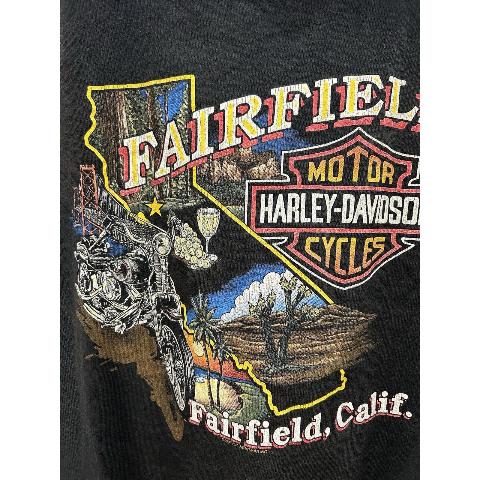 Harley Davidson VTG Harley Davidson Sweatshirt Hoodie Large Faded 1993 USA Size US L / EU 52-54 / 3 - 13 Thumbnail
