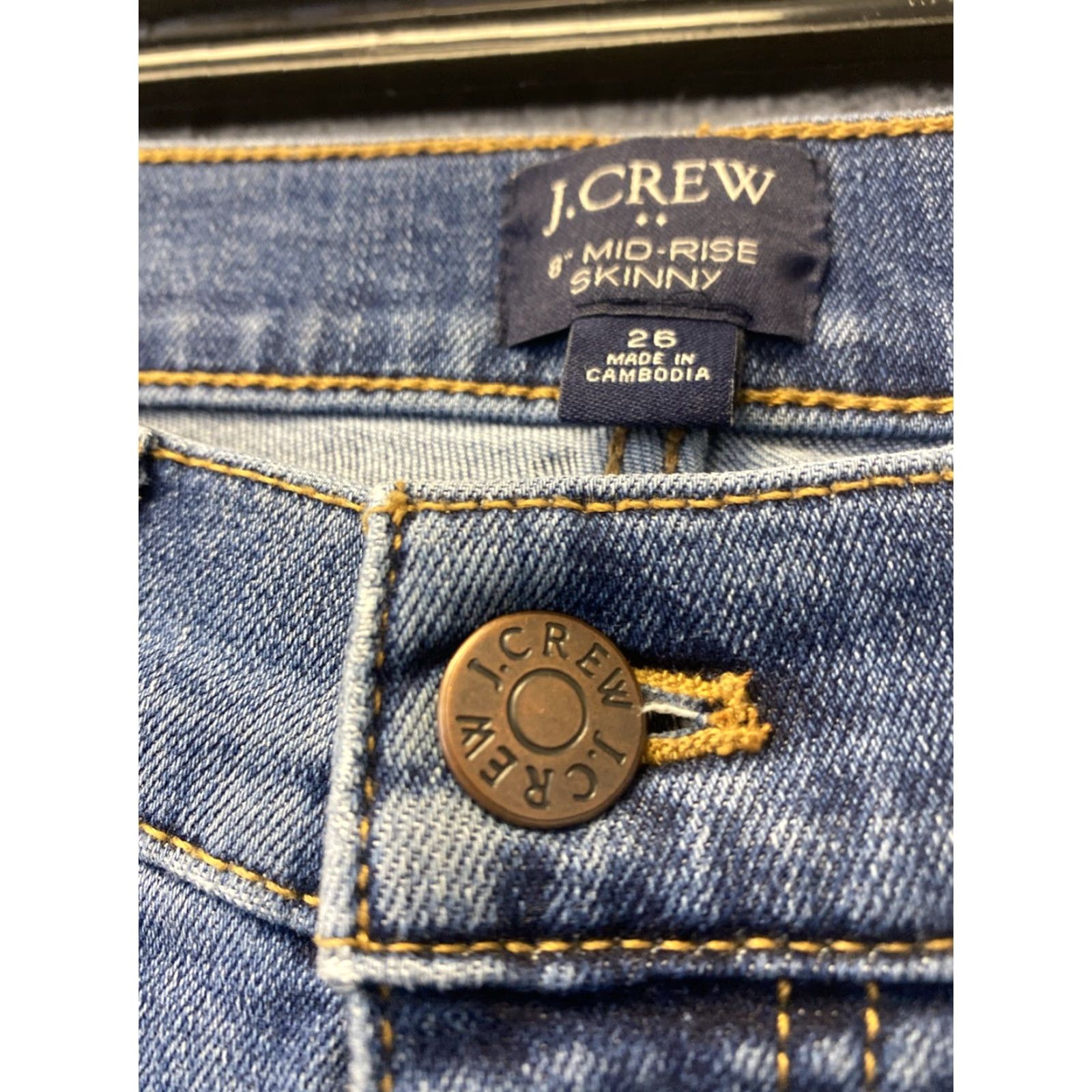 J.Crew J.Crew Jeans Women Size 8 Denim 28x25 Blue High Rise Regular Wash Slim Womens Size 28" / US 6 / IT 42 - 3 Thumbnail