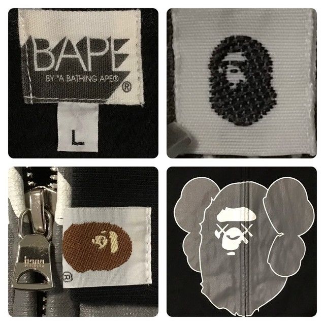 Bape × Kaws BAPE × kaws APE HEAD logo full zip hoodie a bathing ape NIGO Size US L / EU 52-54 / 3 - 9 Thumbnail