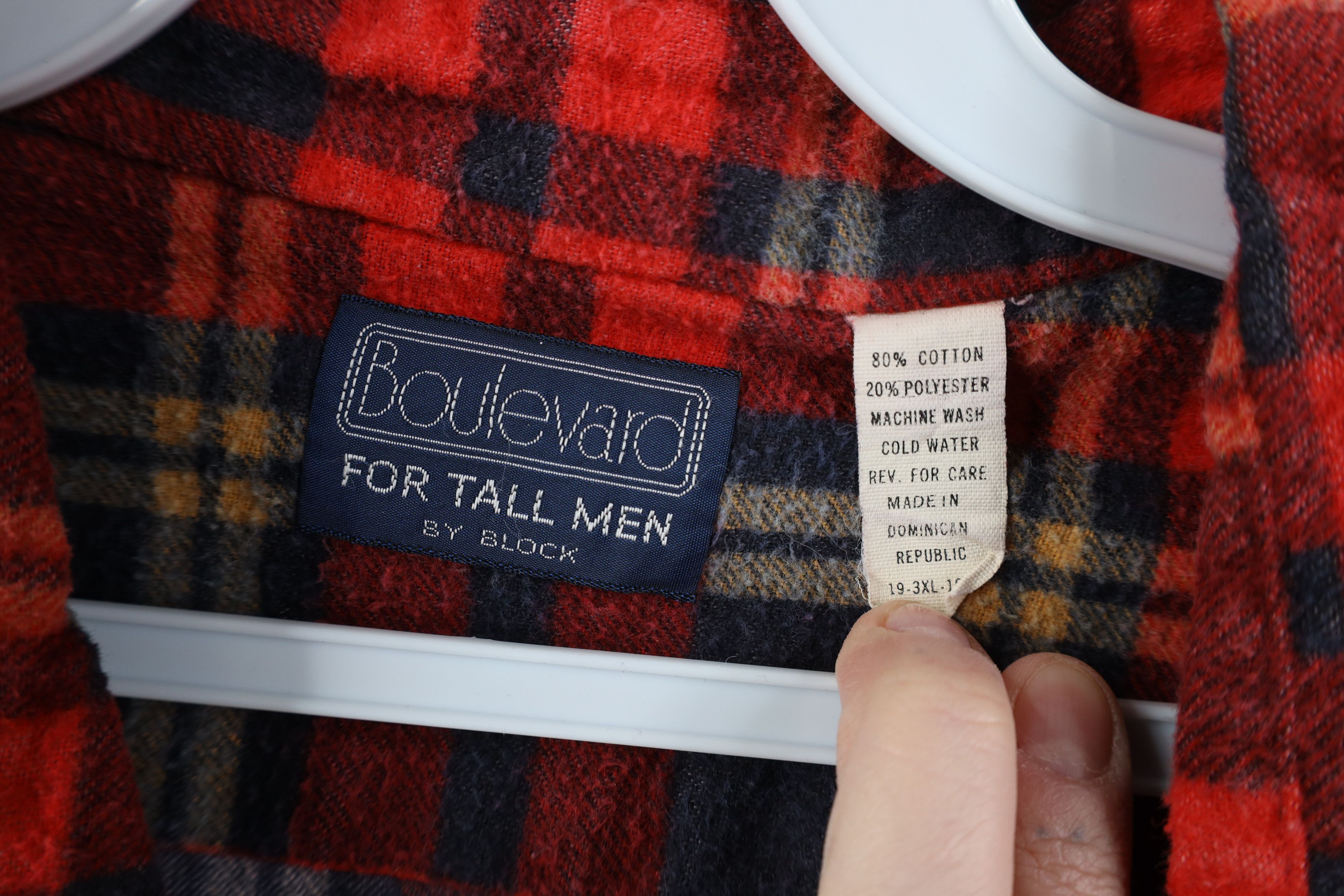 Vintage Vintage 70s Streetwear Collared Button Shirt Red Plaid Size US XXL / EU 58 / 5 - 5 Thumbnail