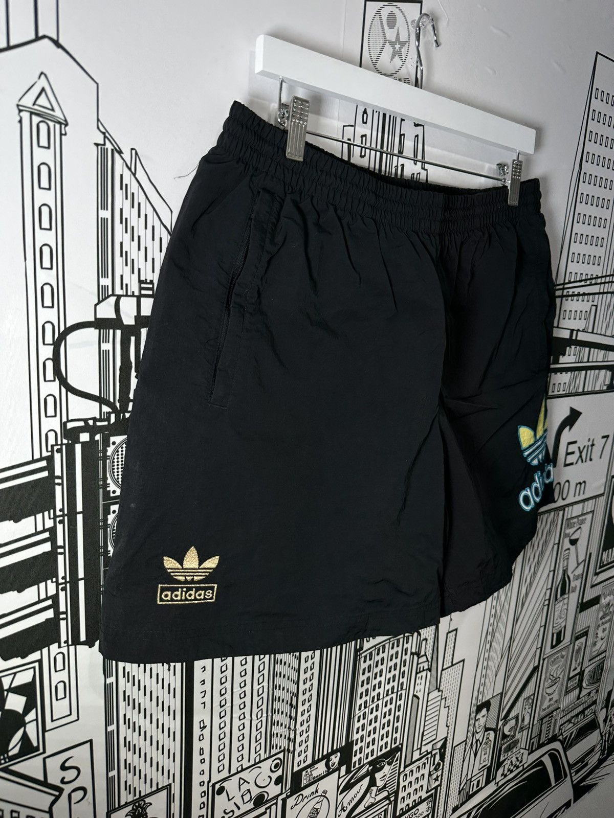 Adidas × Y-3 Adidas Grand Logo Shorts Black Aqua Yellow Size large Size US 34 / EU 50 - 3 Thumbnail