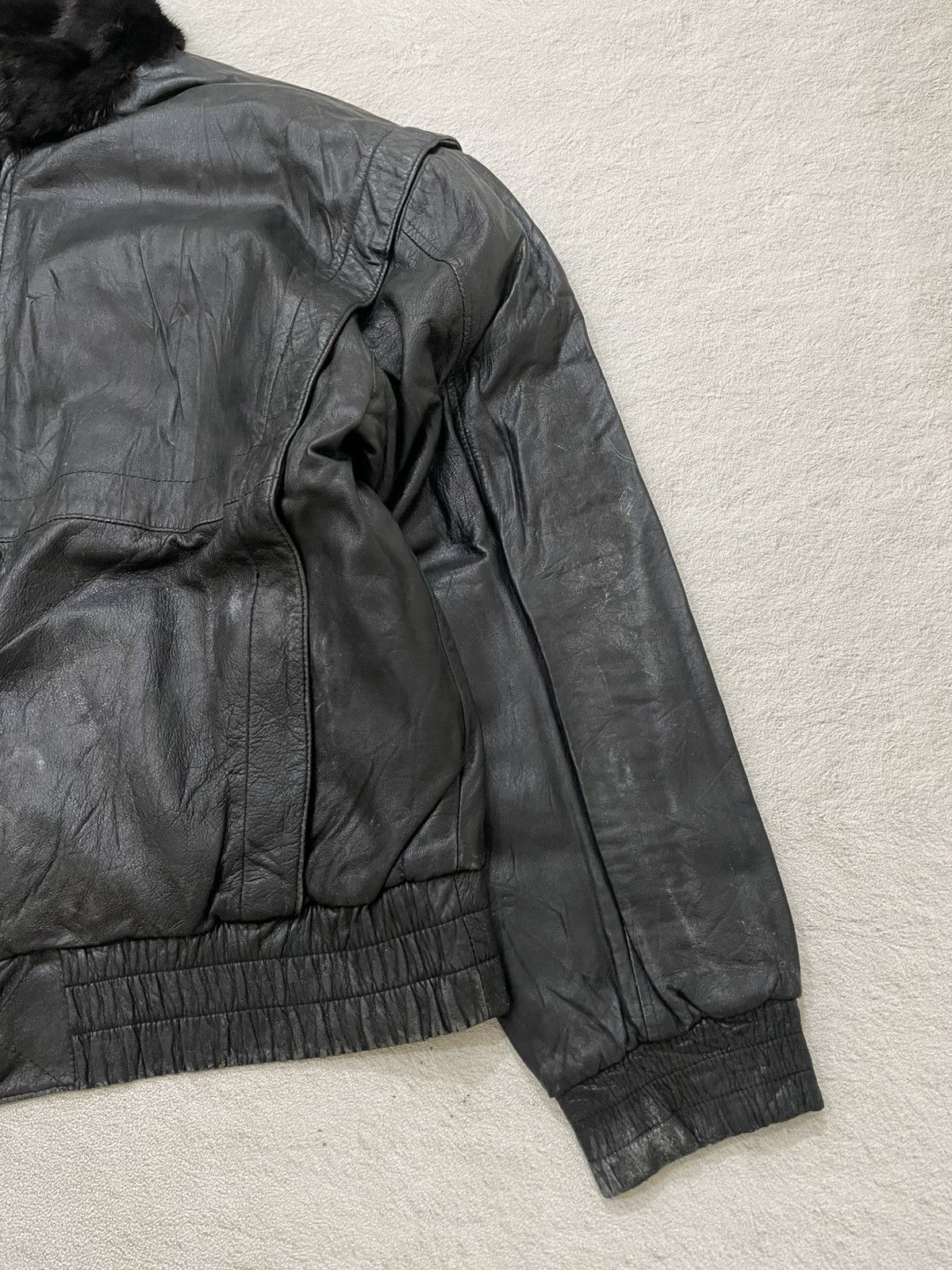 14th Addiction 2000s Black Leather Jacket Fur Vkei If6was9 LGB Heavy Winter Size US L / EU 52-54 / 3 - 3 Thumbnail
