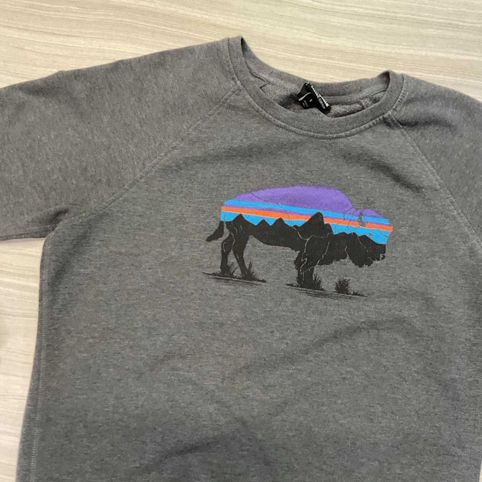 Patagonia Patagonia Organic Cotton Bison Graphic Crewneck Sweatshirt Size US S / EU 44-46 / 1 - 4 Thumbnail