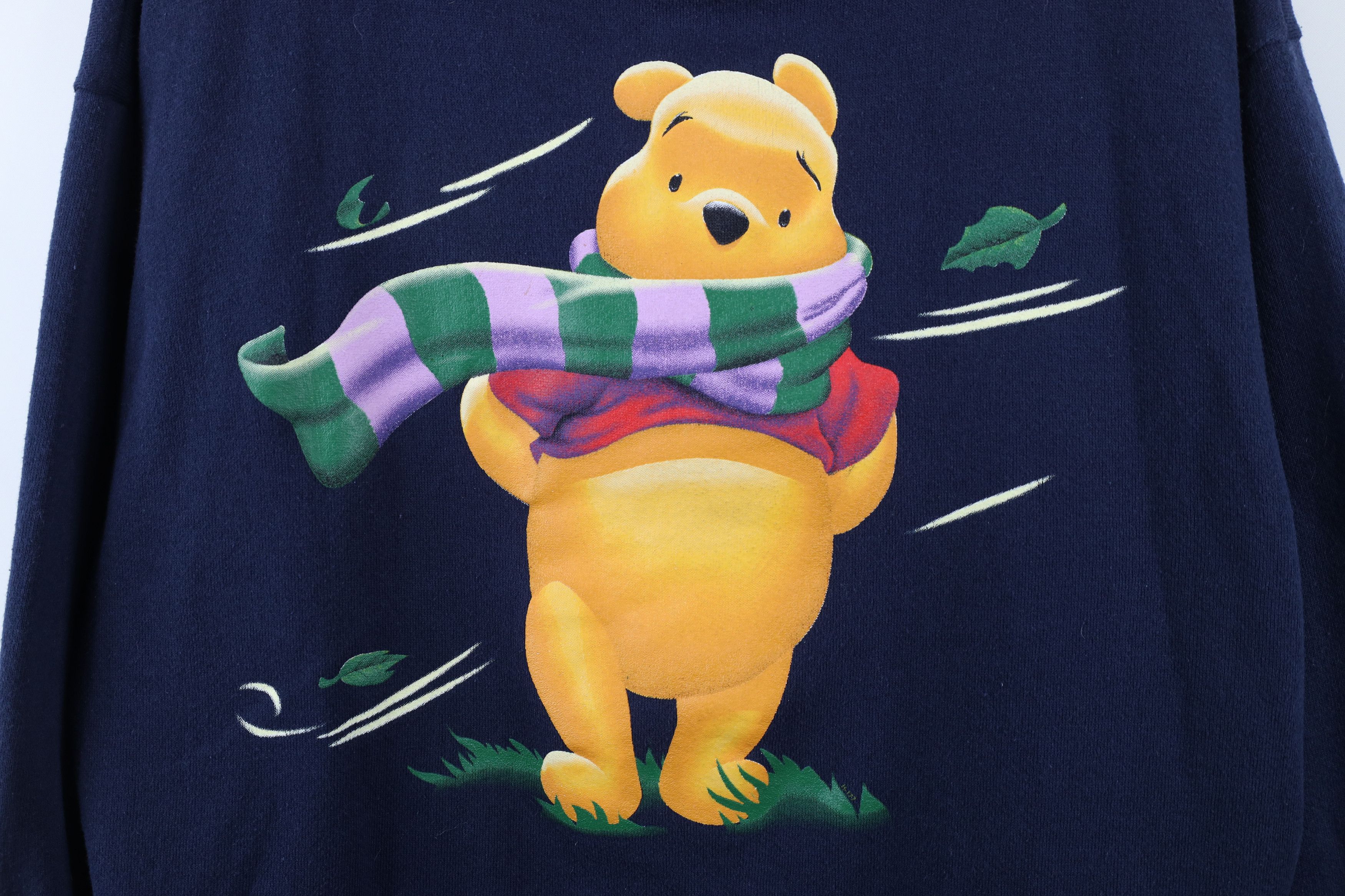 Disney × Vintage Vintage 90s Disney Winnie the Pooh Christmas Sweatshirt Size L / US 10 / IT 46 - 4 Thumbnail